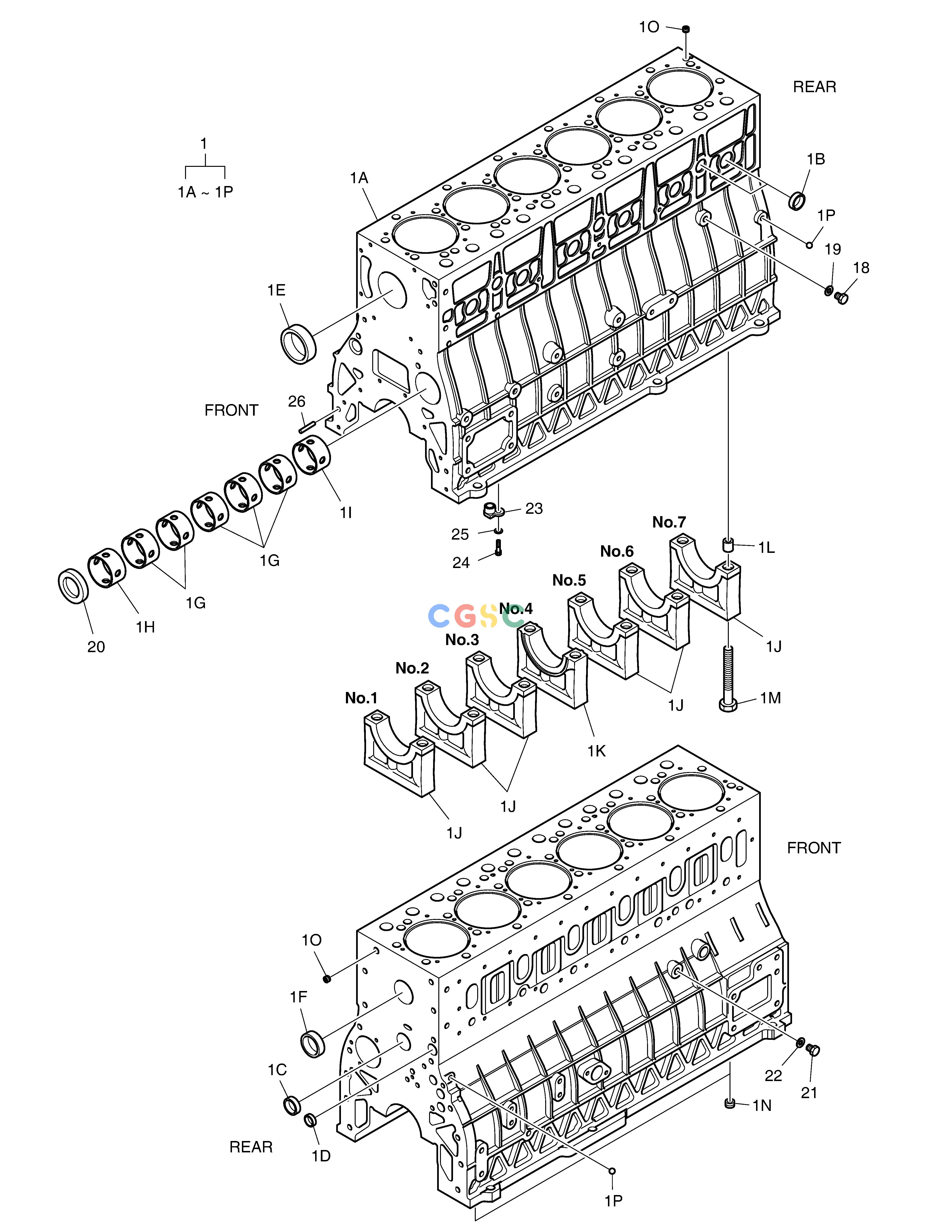 斗山零件查询CYLINDER BLOCK DX380LC-3(OCEANIA) Doosan parts catalog online