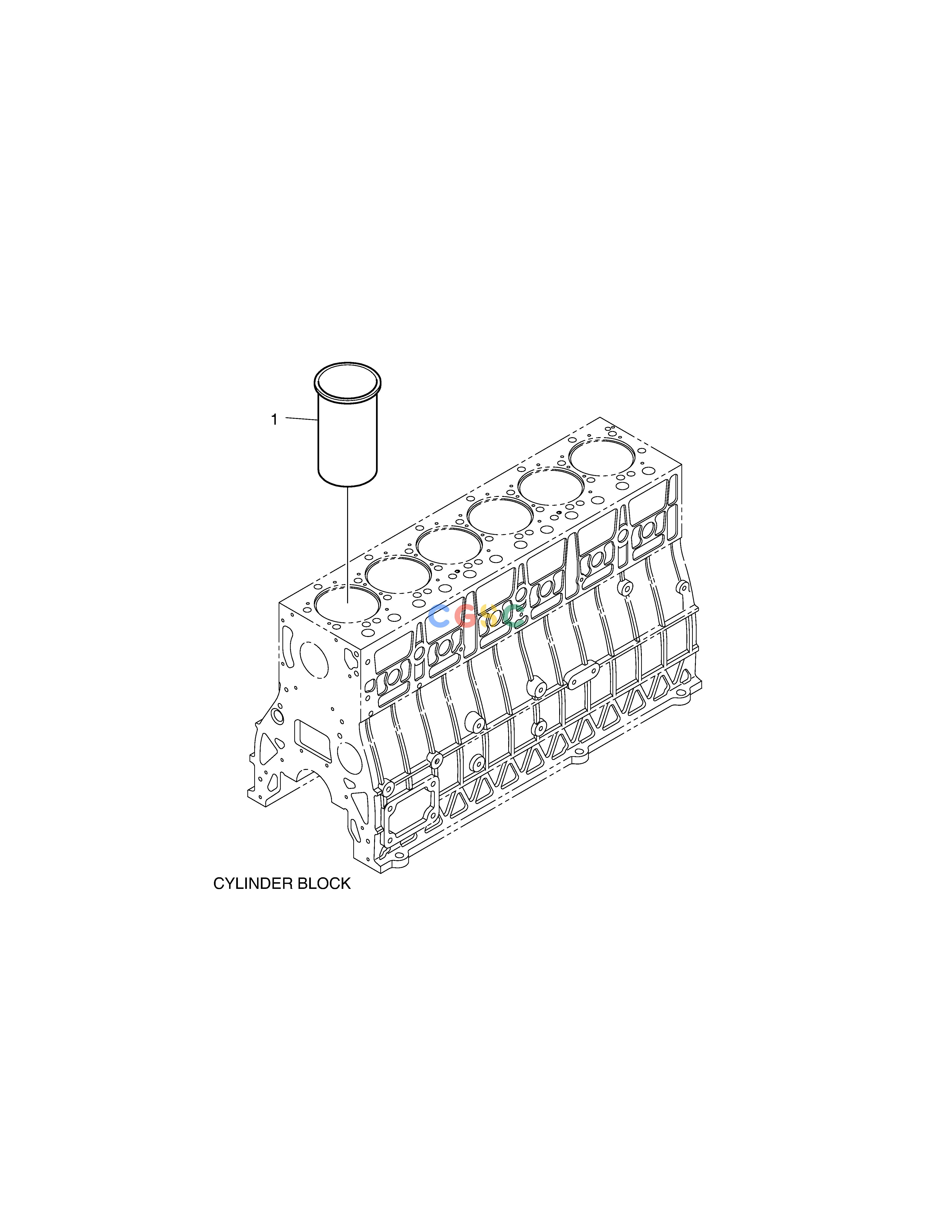 斗山零件查询CYLINDER LINER DX380LC-3(OCEANIA) Doosan parts catalog online