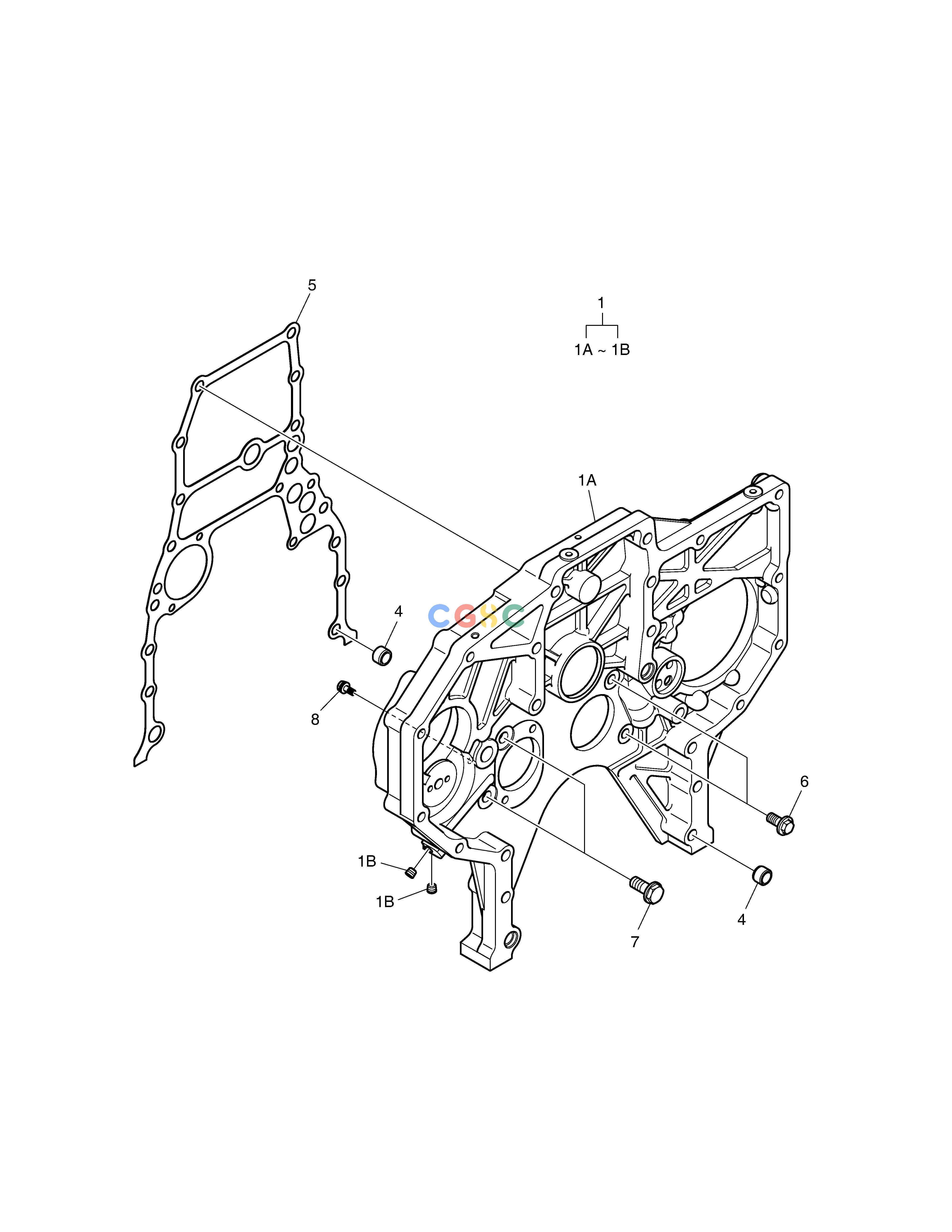 斗山零件查询TIMING GEAR CASE DX380LC-3(OCEANIA) Doosan parts catalog online