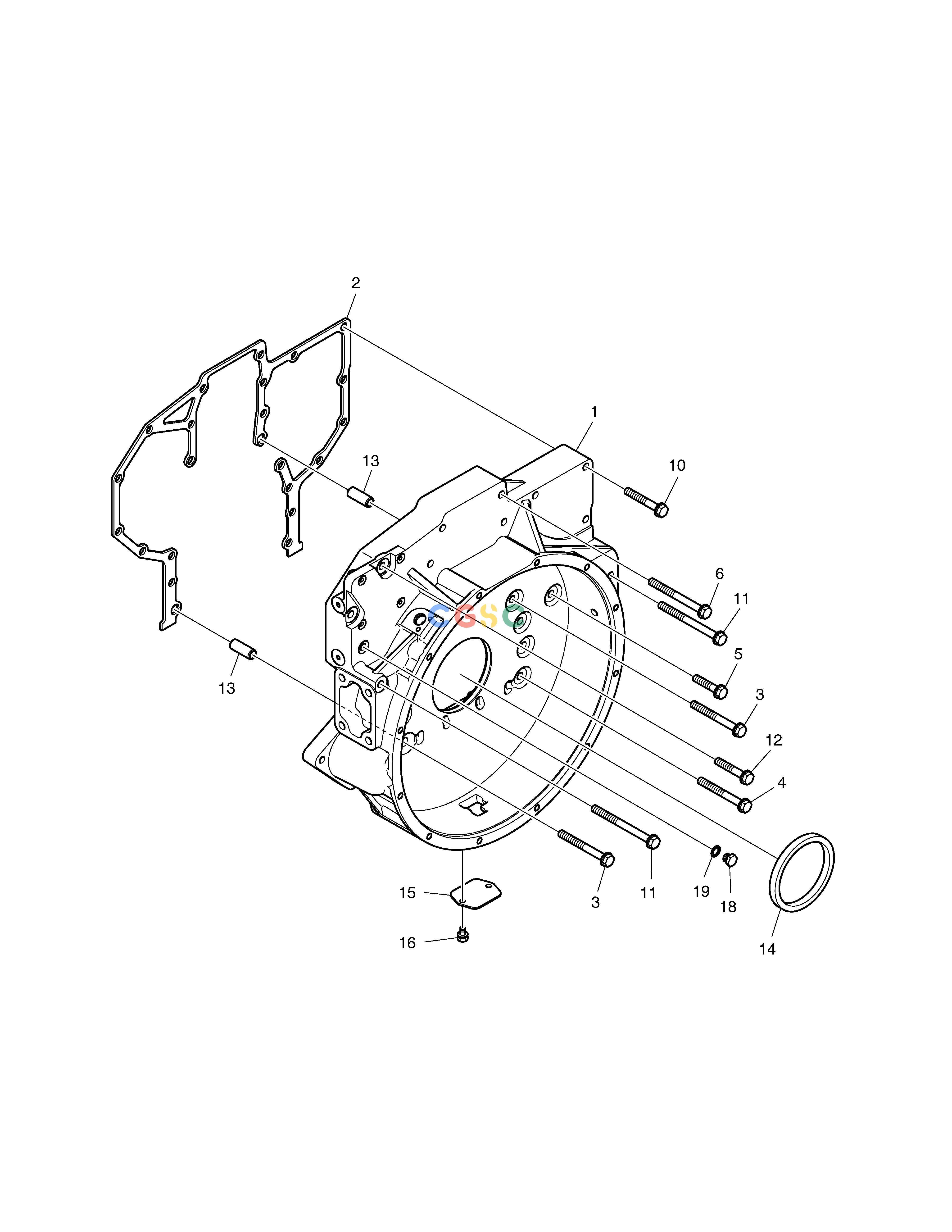 斗山零件查询FLYWHEEL HOUSING DX380LC-3(OCEANIA) Doosan parts catalog online
