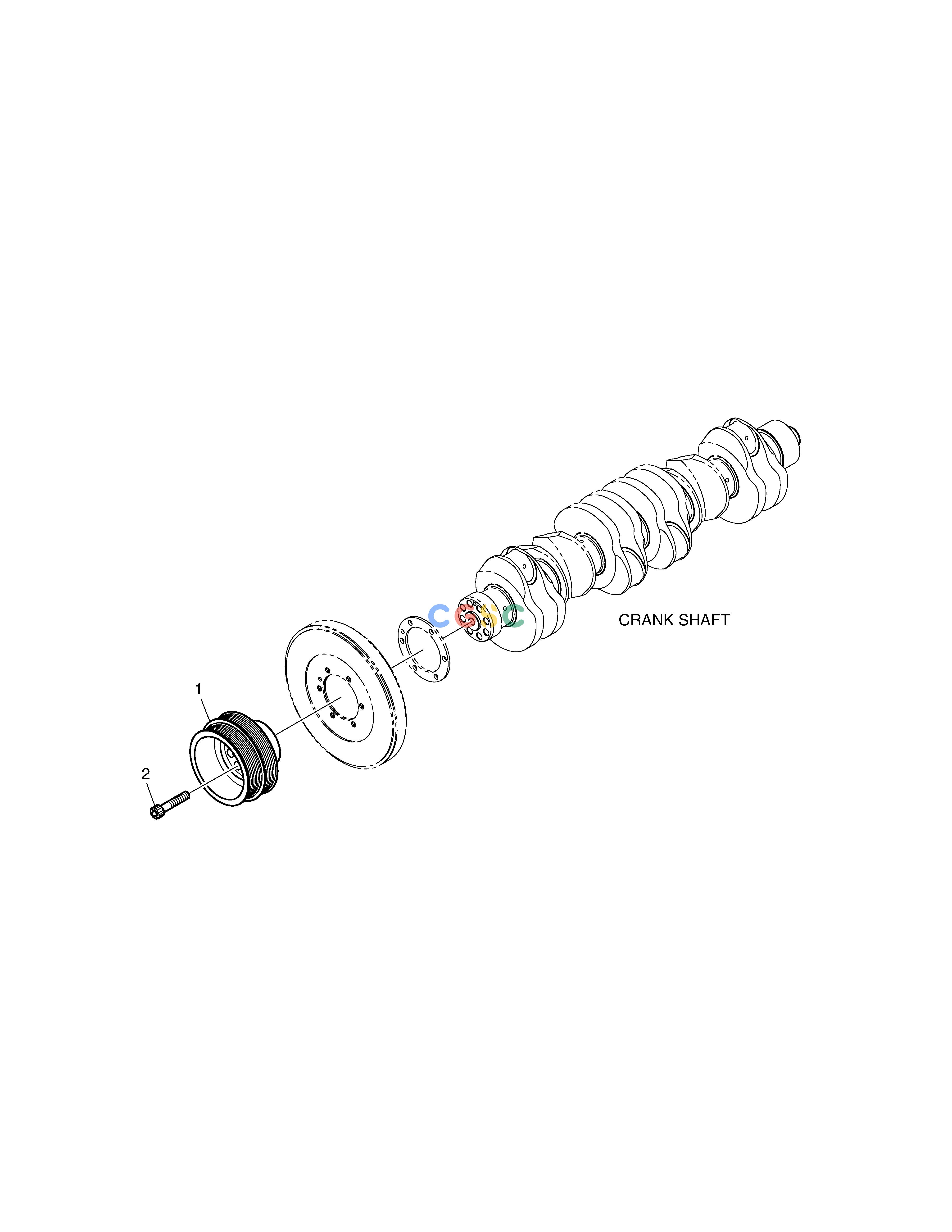 斗山零件查询CRANK SHAFT PULLEY DX380LC-3(OCEANIA) Doosan parts catalog online