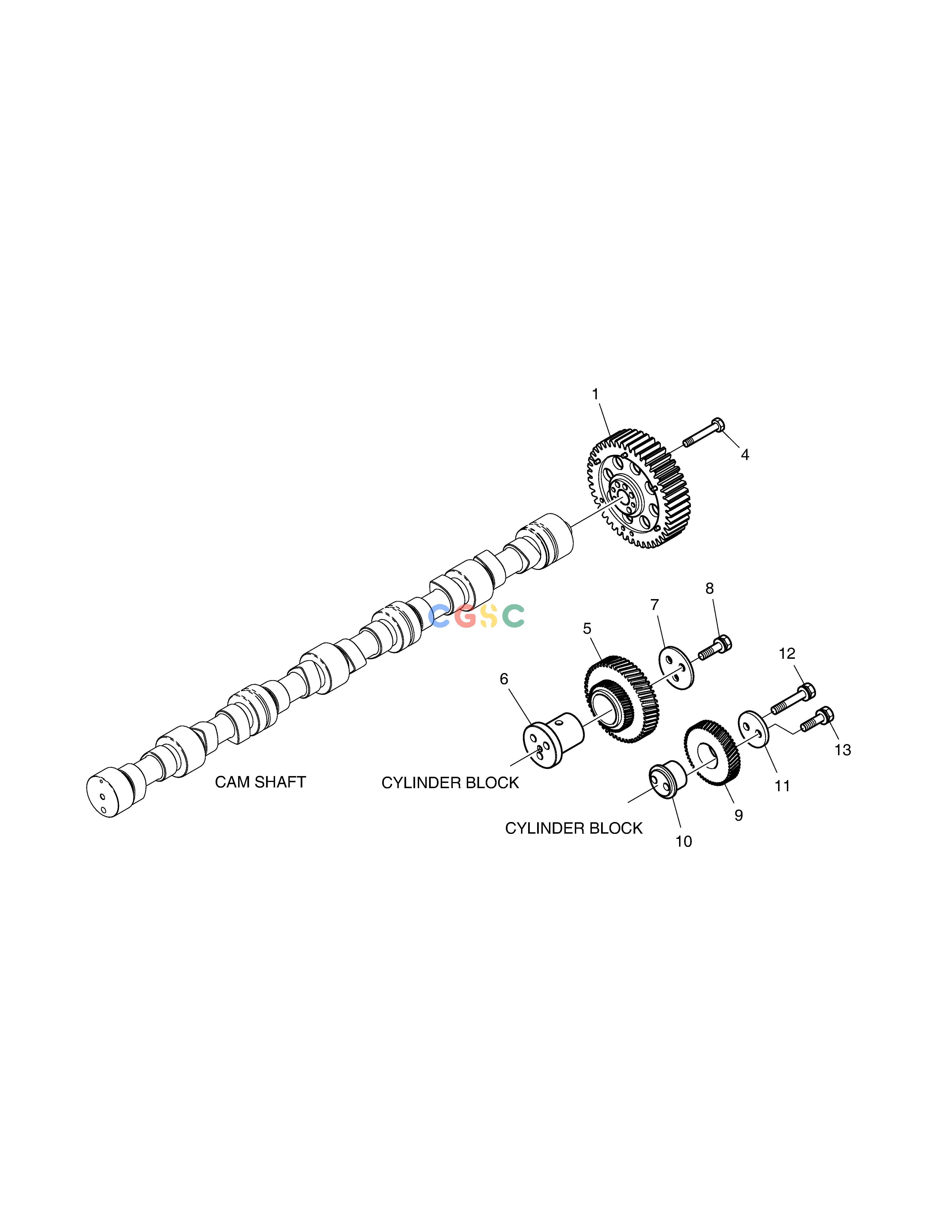 斗山零件查询CAM SHAFT DRIVE DX380LC-3(OCEANIA) Doosan parts catalog online