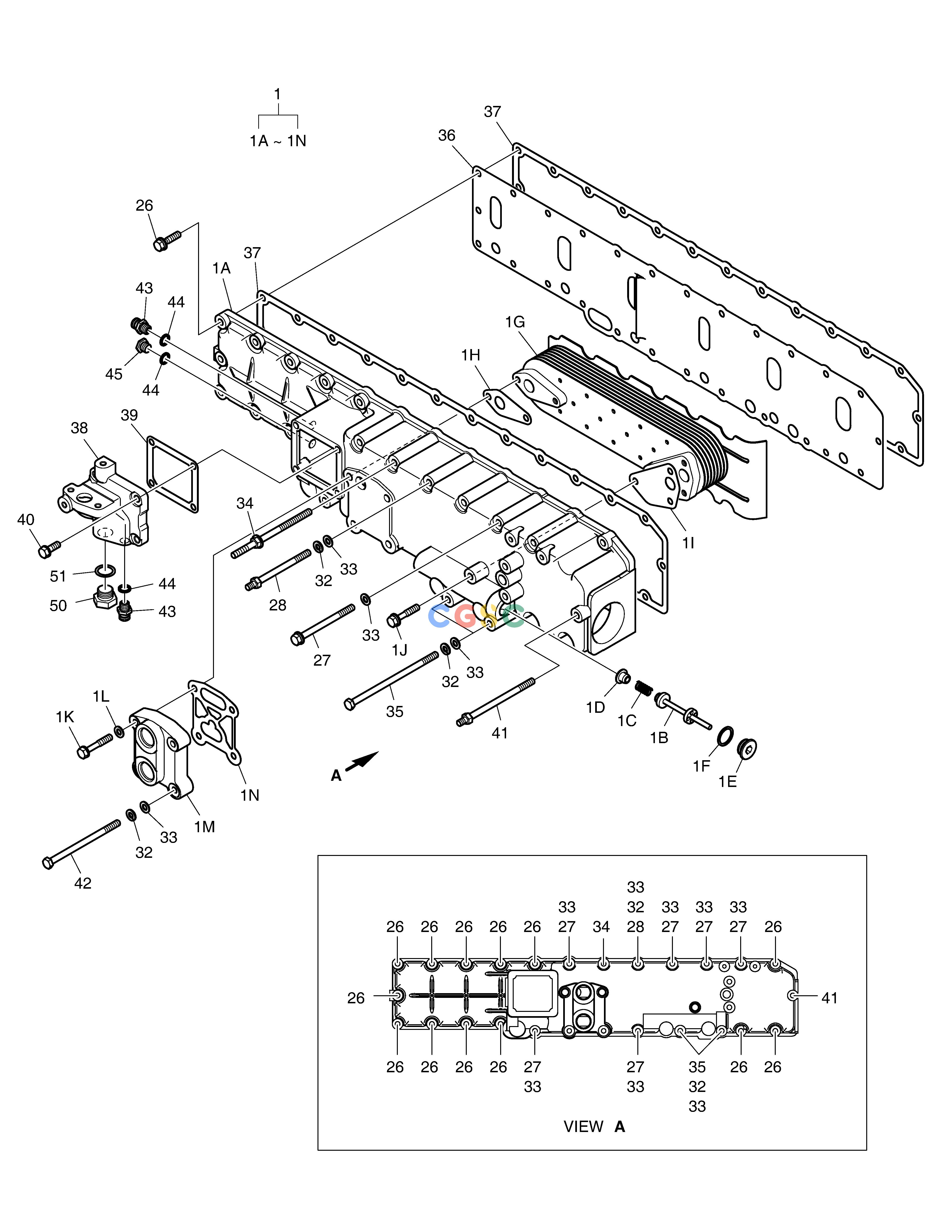 斗山零件查询OIL COOLER DX380LC-3(OCEANIA) Doosan parts catalog online
