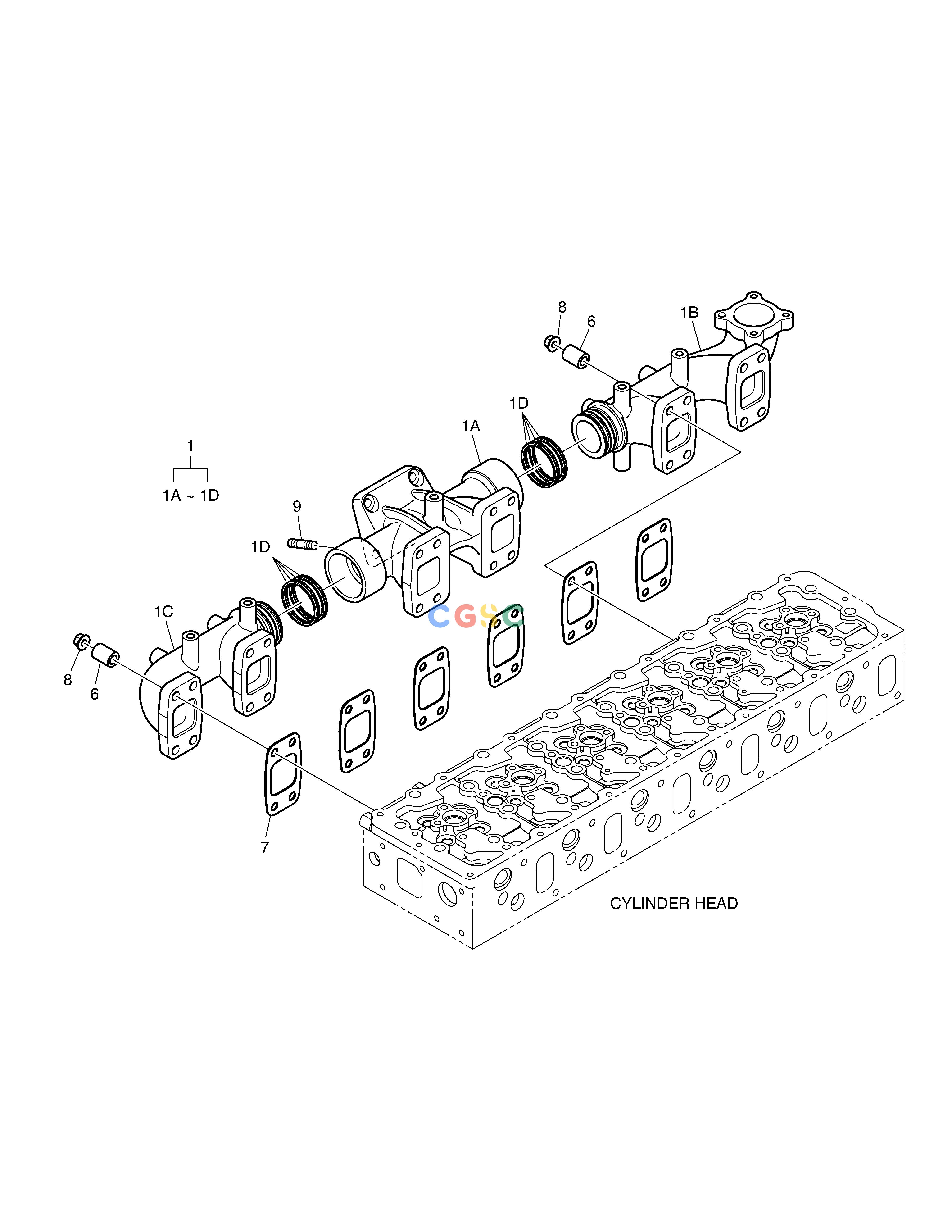 斗山零件查询EXHAUST MANIFOLD DX380LC-3(OCEANIA) Doosan parts catalog online