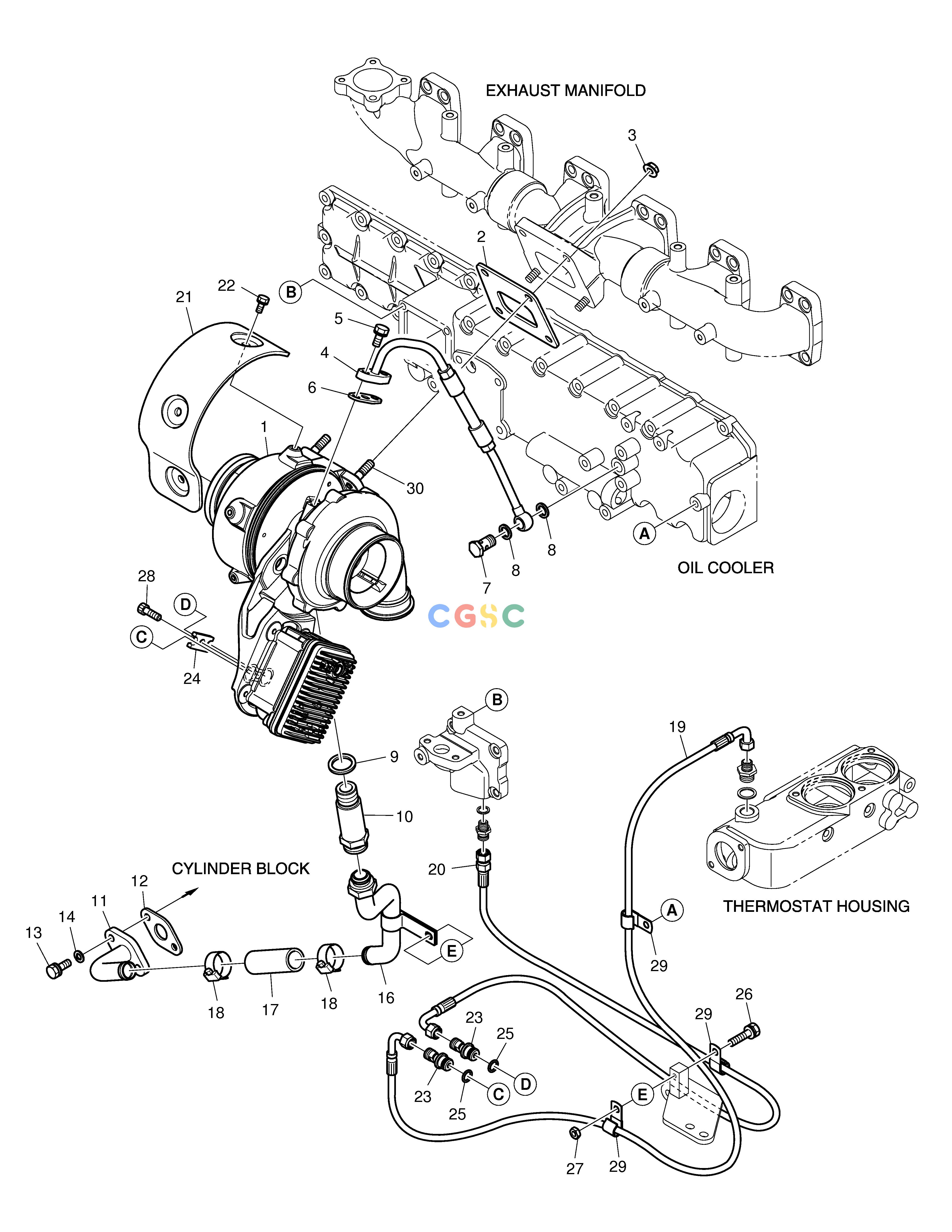 斗山零件查询TURBO CHARGER DX380LC-3(OCEANIA) Doosan parts catalog online