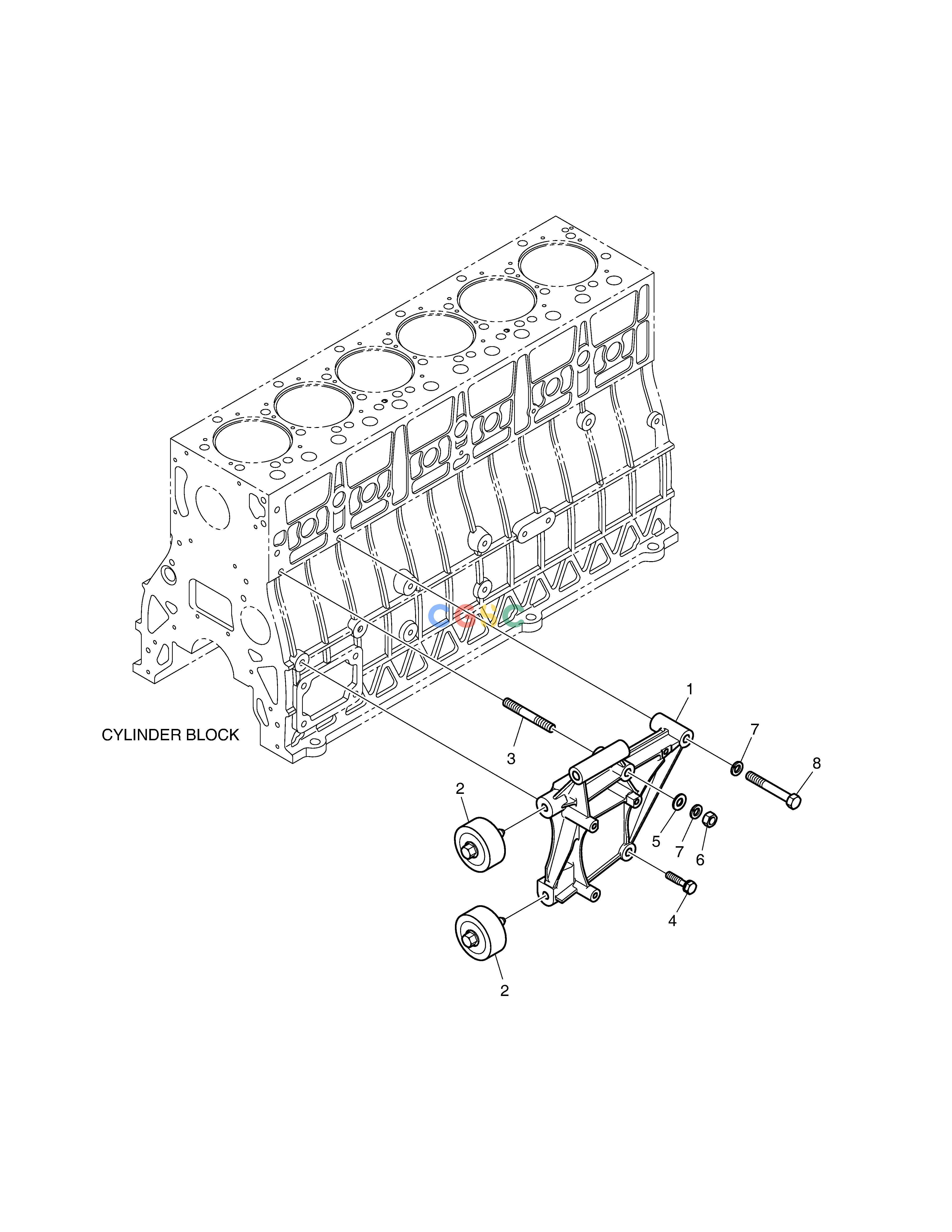 斗山零件查询ALTERNATOR MOUNTING DX380LC-3(OCEANIA) Doosan parts catalog online