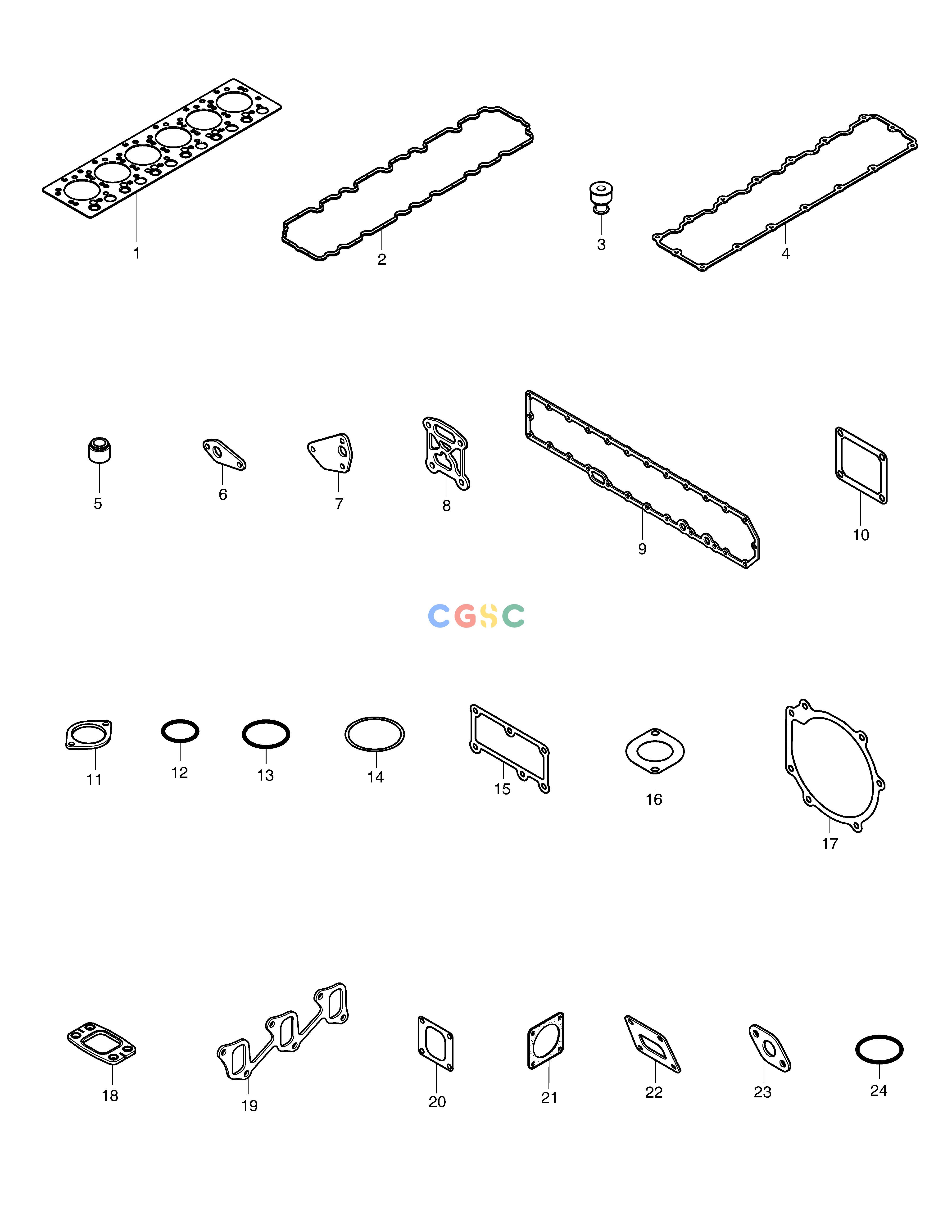 斗山零件查询OVER HAUL GASKET KIT - TOP DX380LC-3(OCEANIA) Doosan parts catalog online