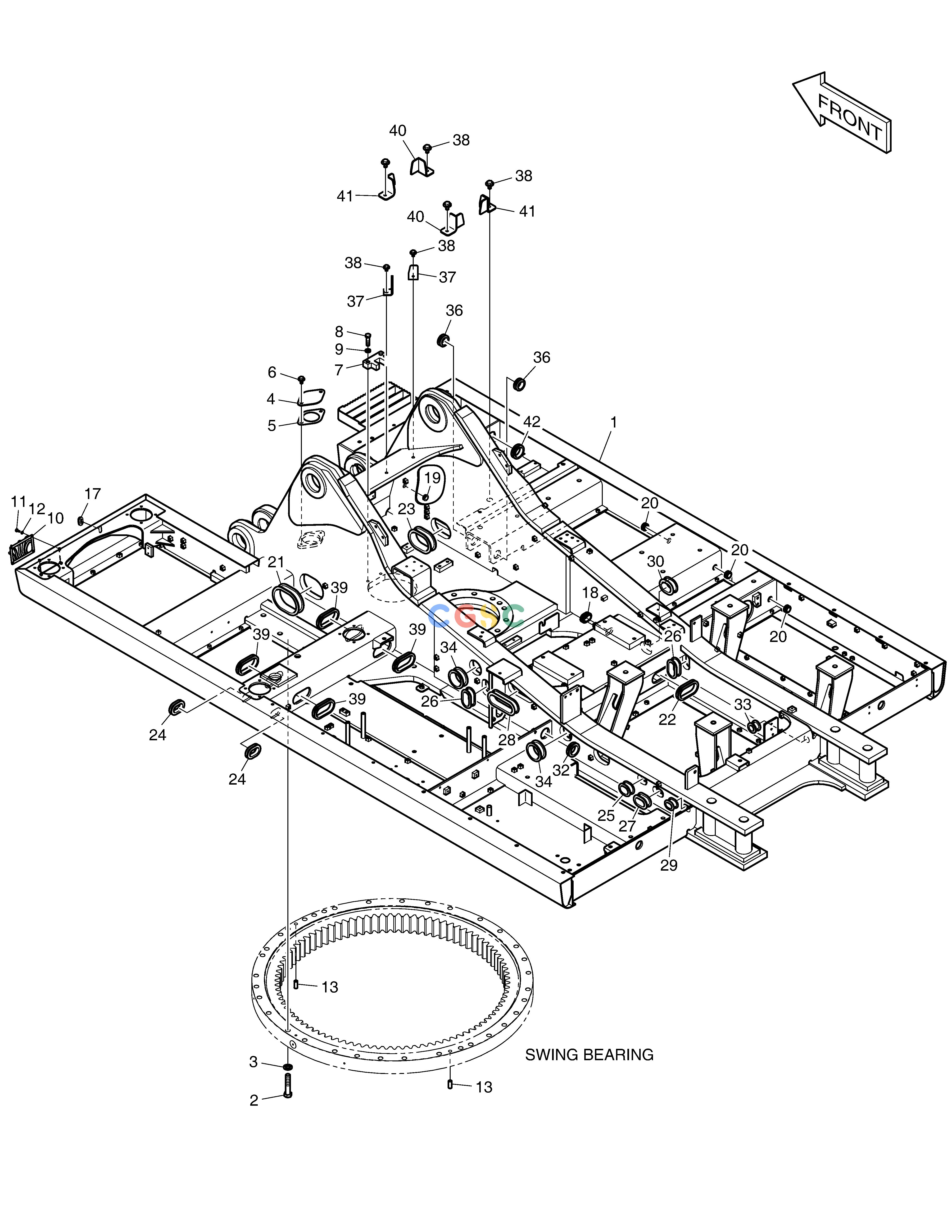 斗山零件查询MAIN FRAME DX380LC-3(OCEANIA) Doosan parts catalog online