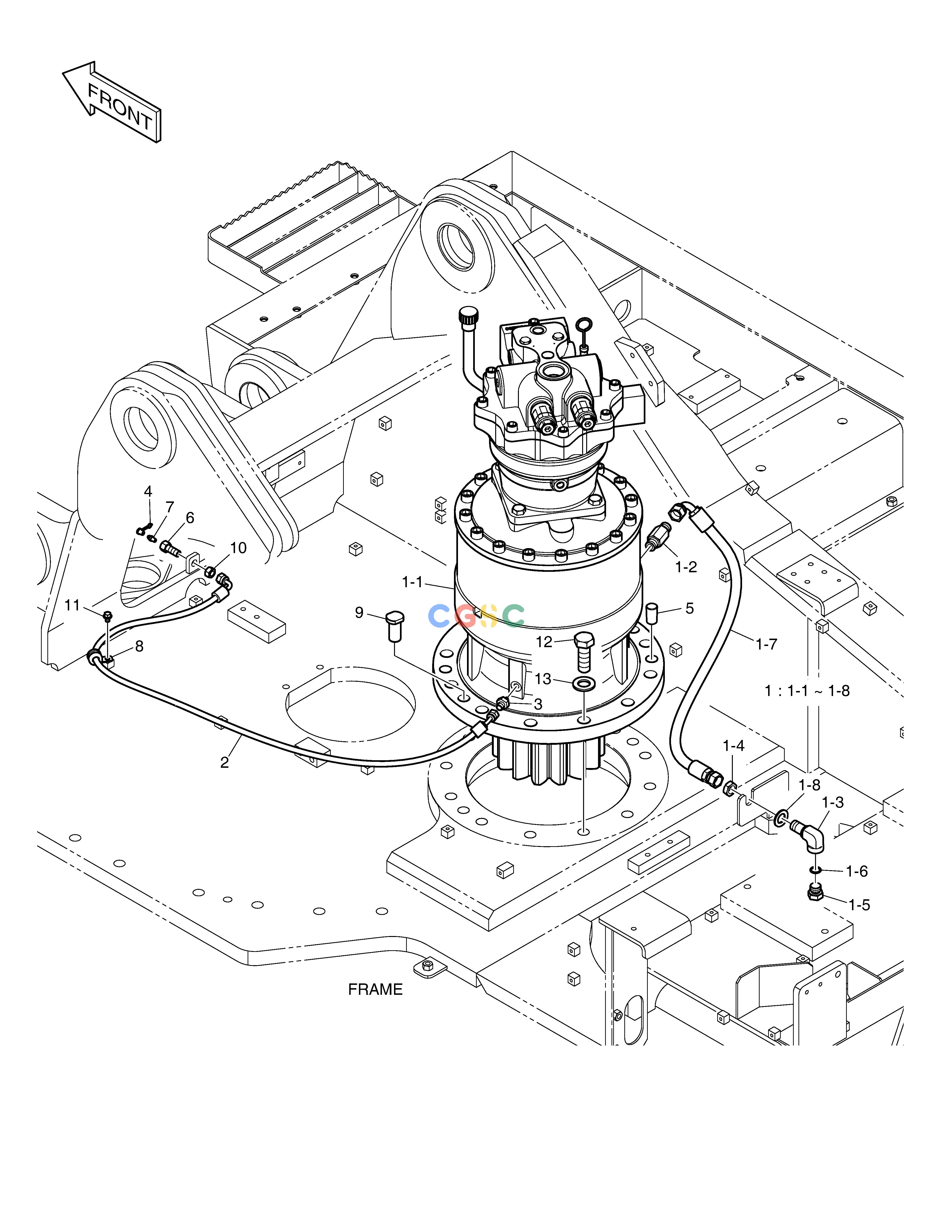 斗山零件查询SWING MOTOR DX380LC-3(OCEANIA) Doosan parts catalog online