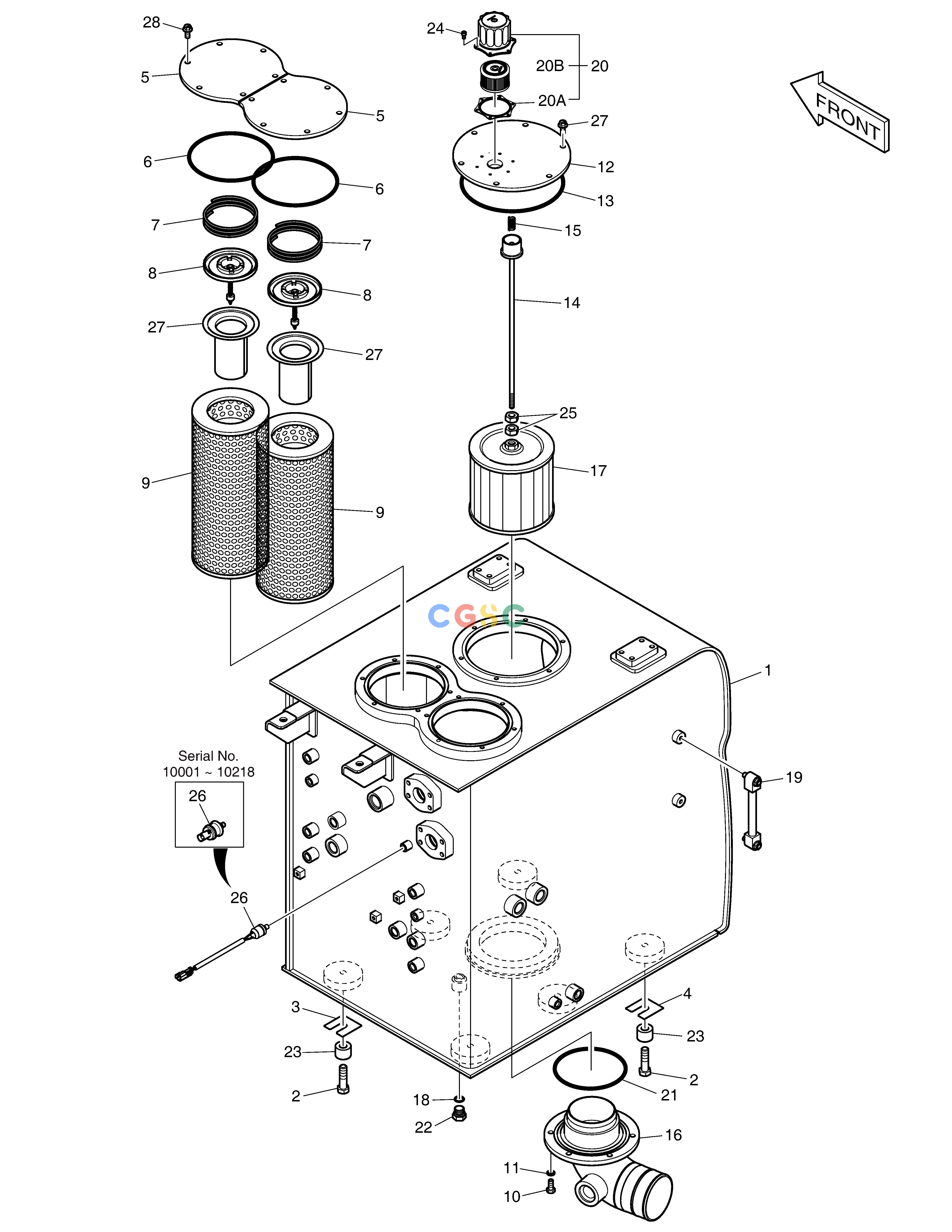 斗山零件查询OIL TANK DX380LC-3(OCEANIA) Doosan parts catalog online