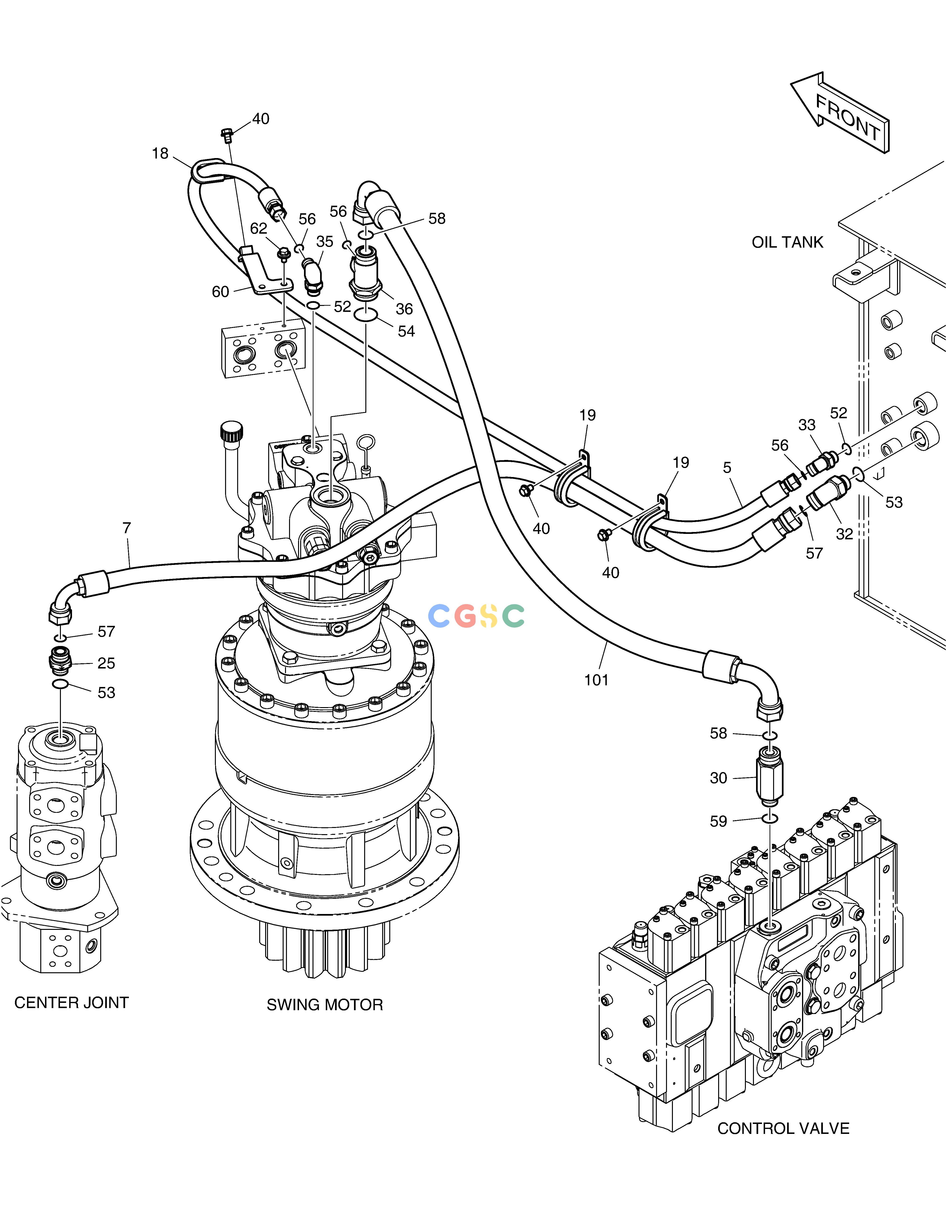 斗山零件查询OIL COOLER PIPING(3) DX380LC-3(OCEANIA) Doosan parts catalog online