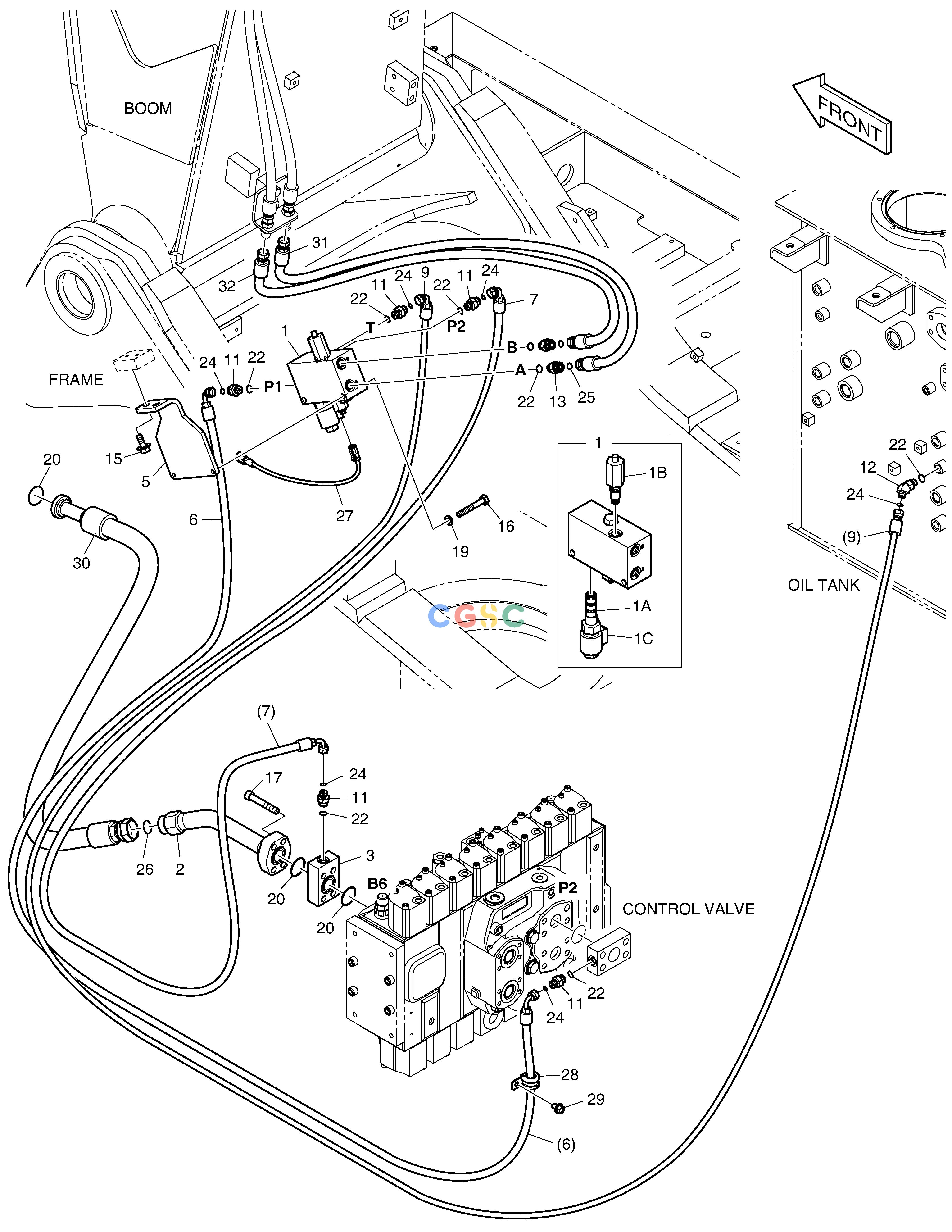 斗山零件查询MAIN PIPING - QUICK FIT DX380LC-3(OCEANIA) Doosan parts catalog online
