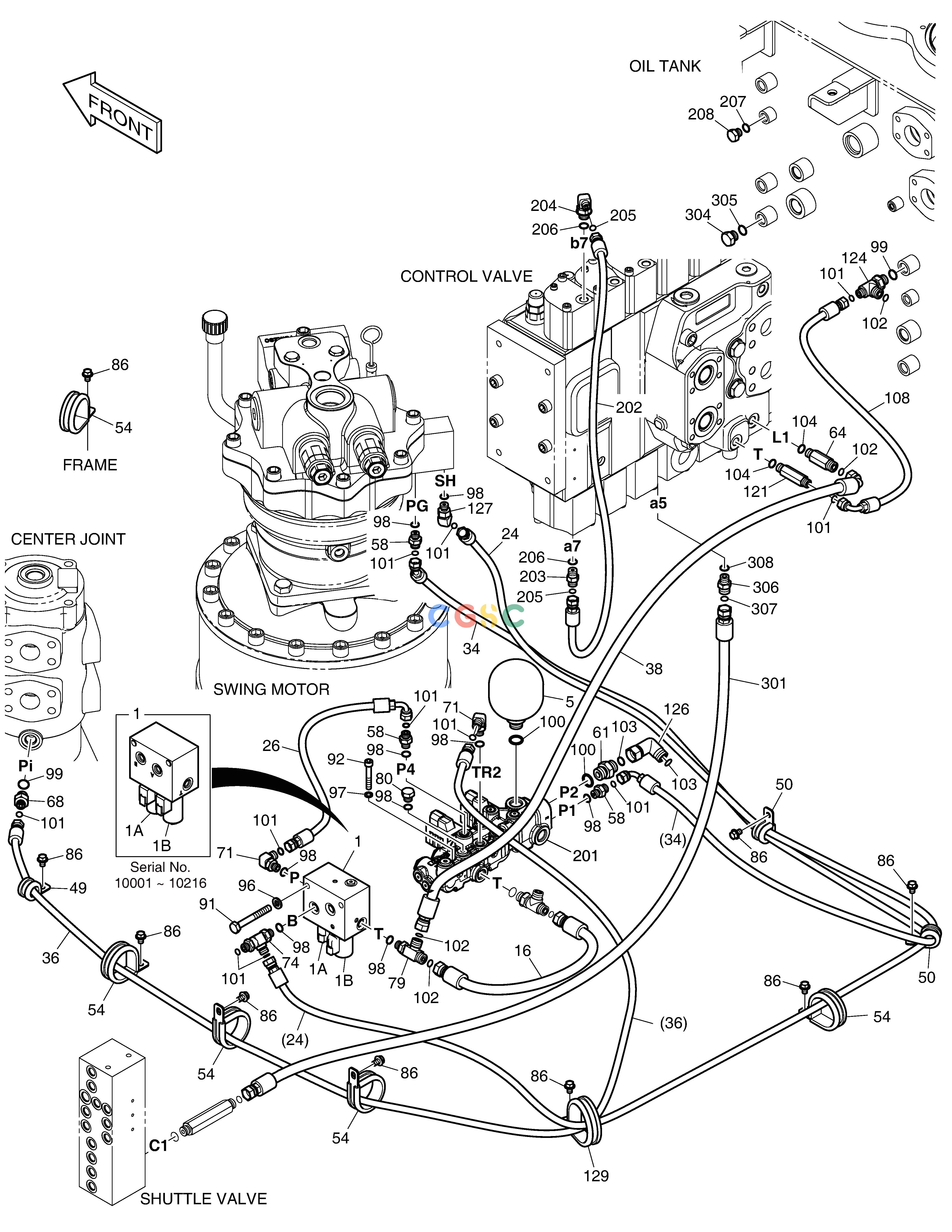 斗山零件查询PILOT PIPING(3) DX380LC-3(OCEANIA) Doosan parts catalog online