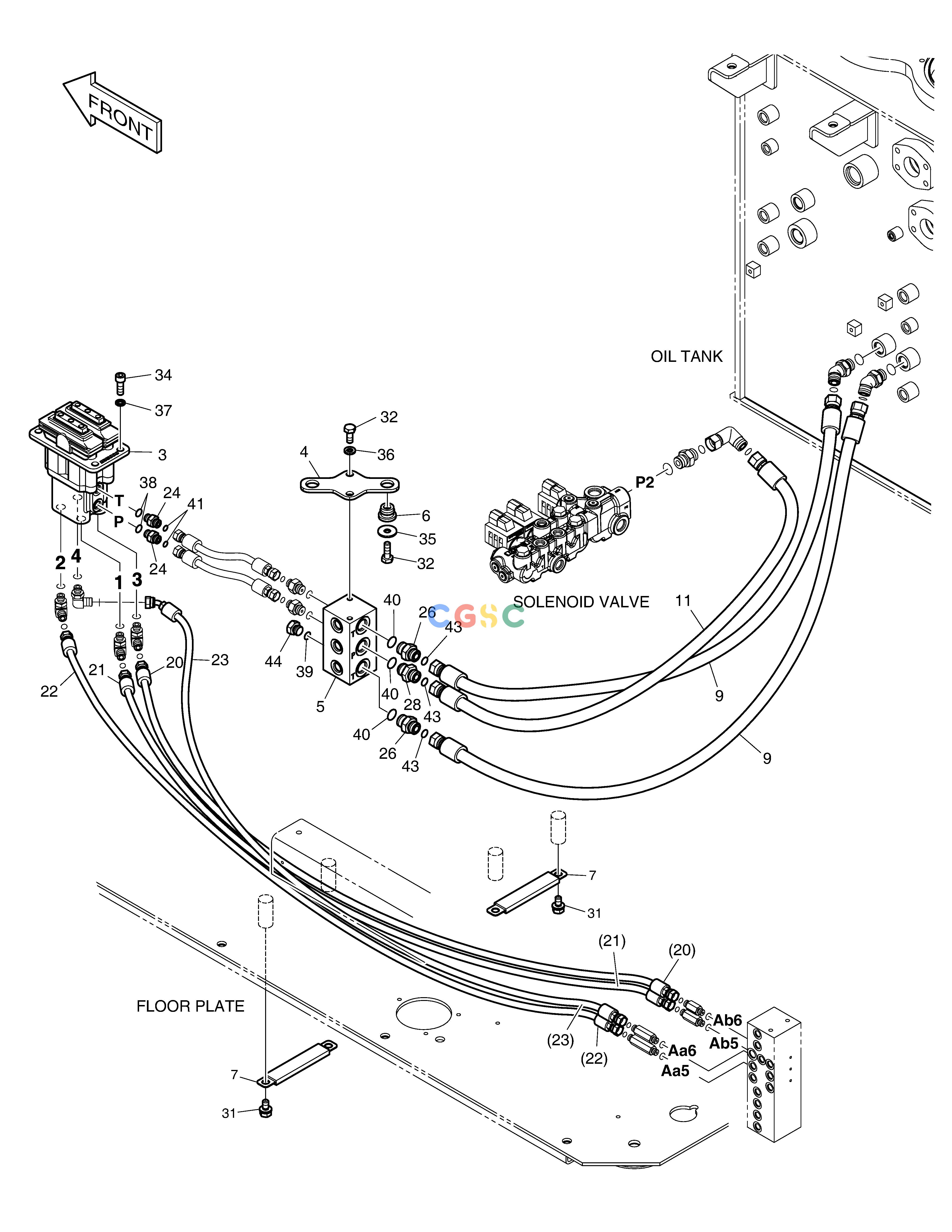 斗山零件查询PILOT PIPING(8) DX380LC-3(OCEANIA) Doosan parts catalog online