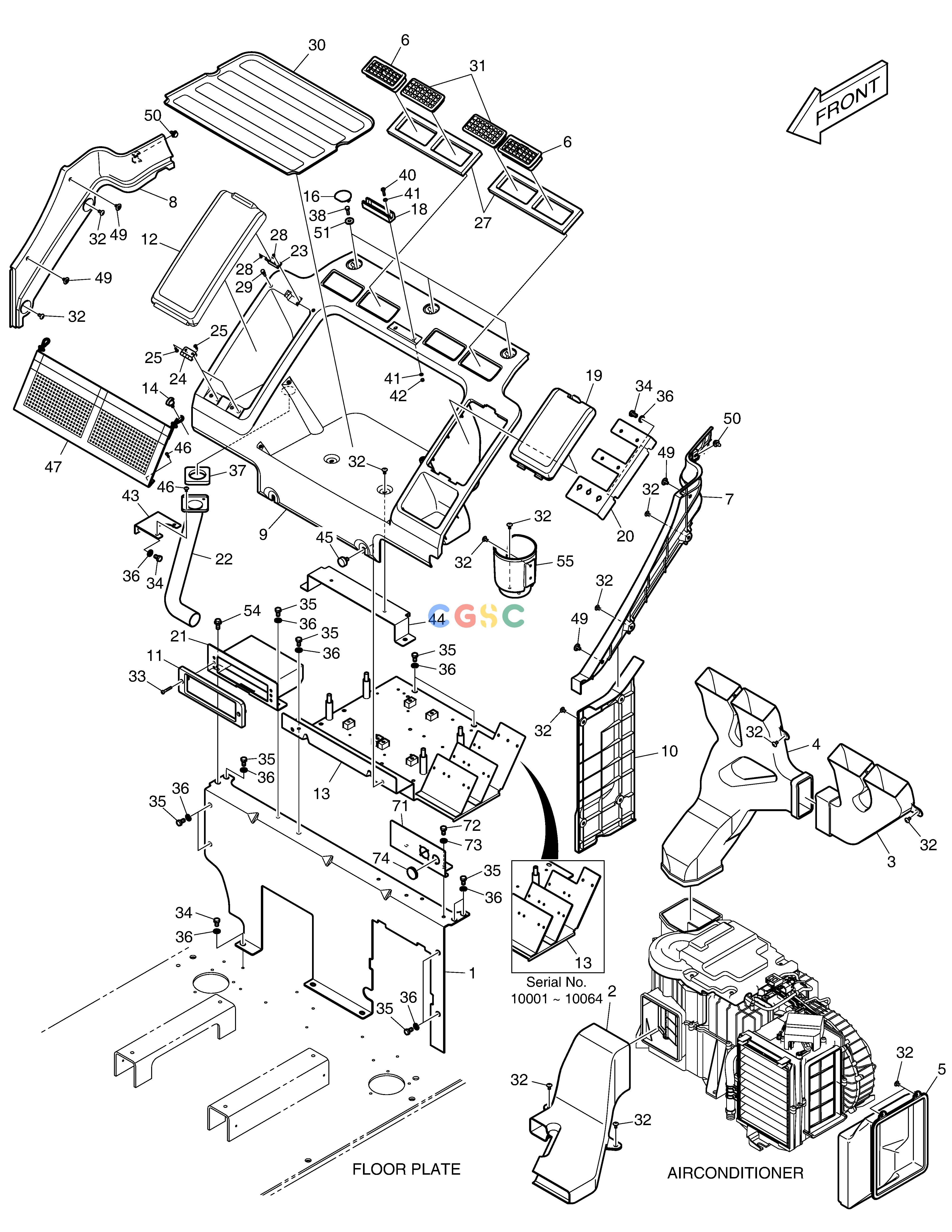 斗山零件查询HEATER COVER DX380LC-3(OCEANIA) Doosan parts catalog online