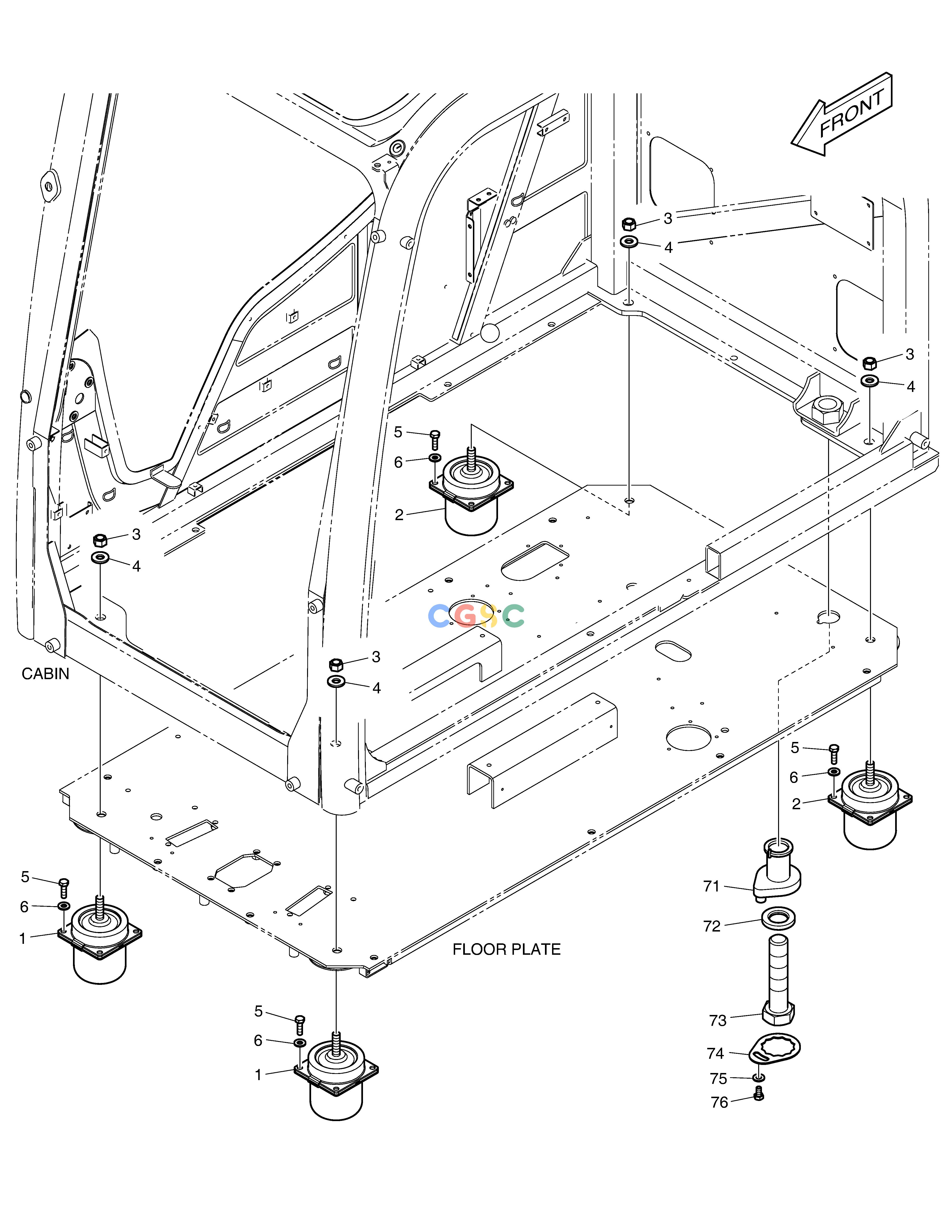 斗山零件查询CABIN MOUNTING DX380LC-3(OCEANIA) Doosan parts catalog online