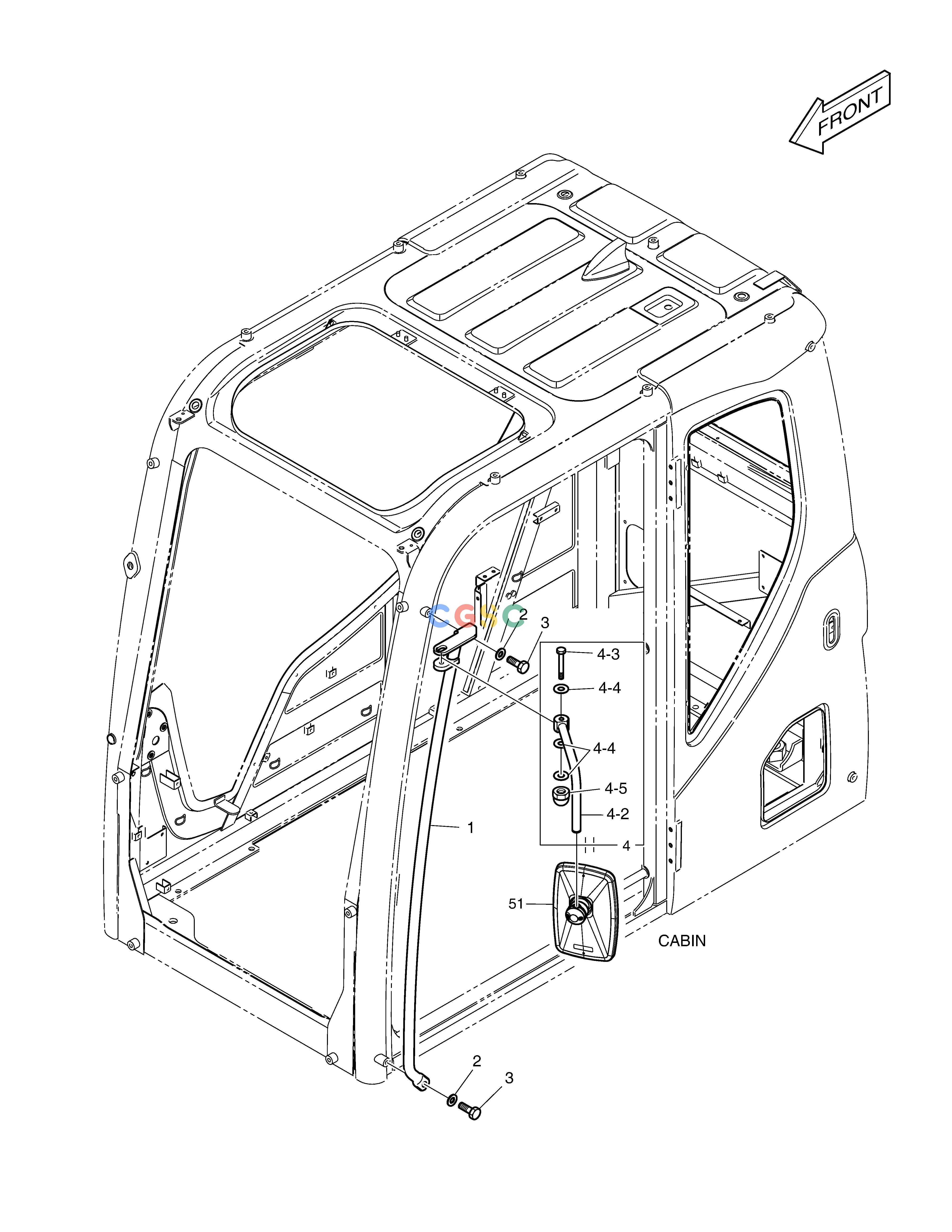 斗山零件查询HANDLE - CABIN DX380LC-3(OCEANIA) Doosan parts catalog online