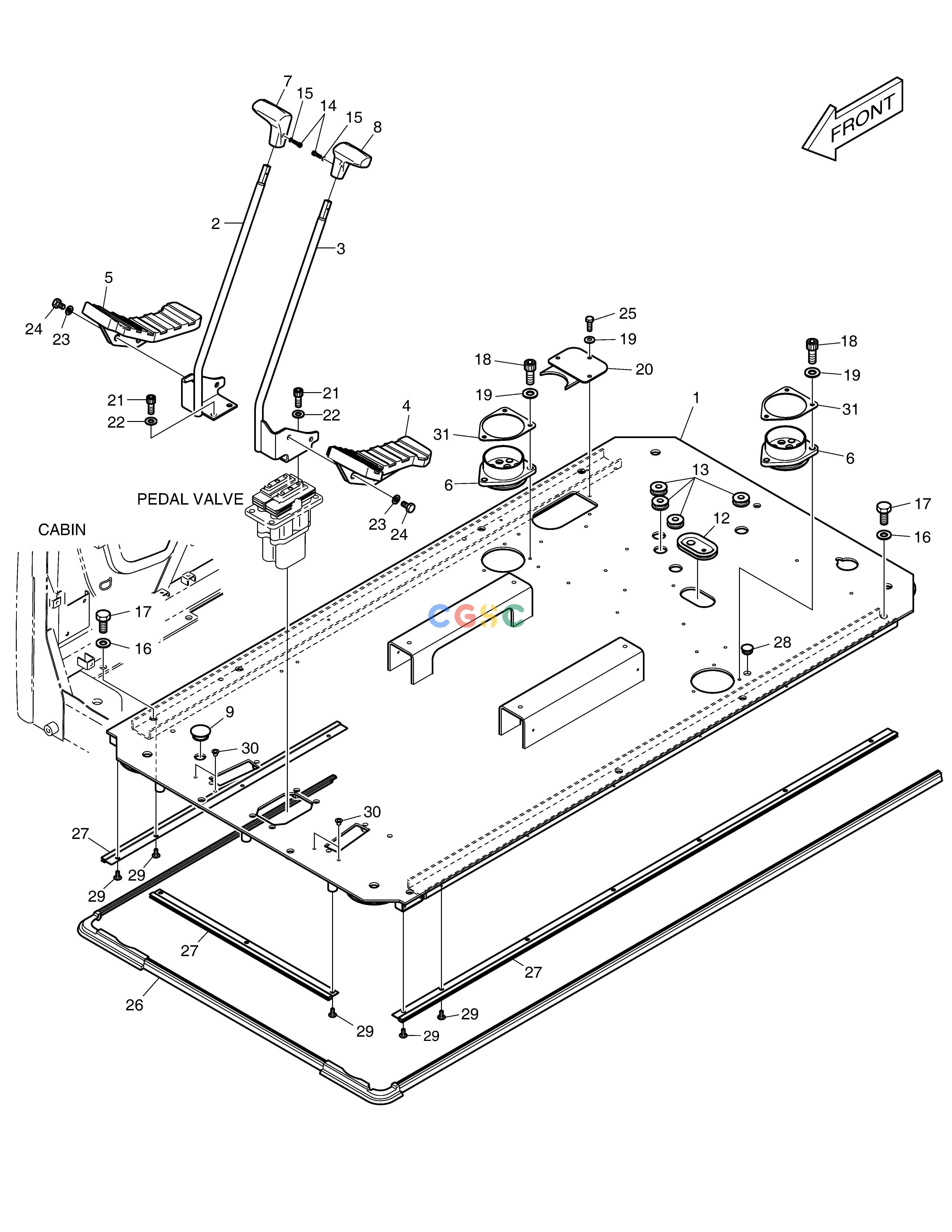斗山零件查询FLOOR PLATE DX380LC-3(OCEANIA) Doosan parts catalog online