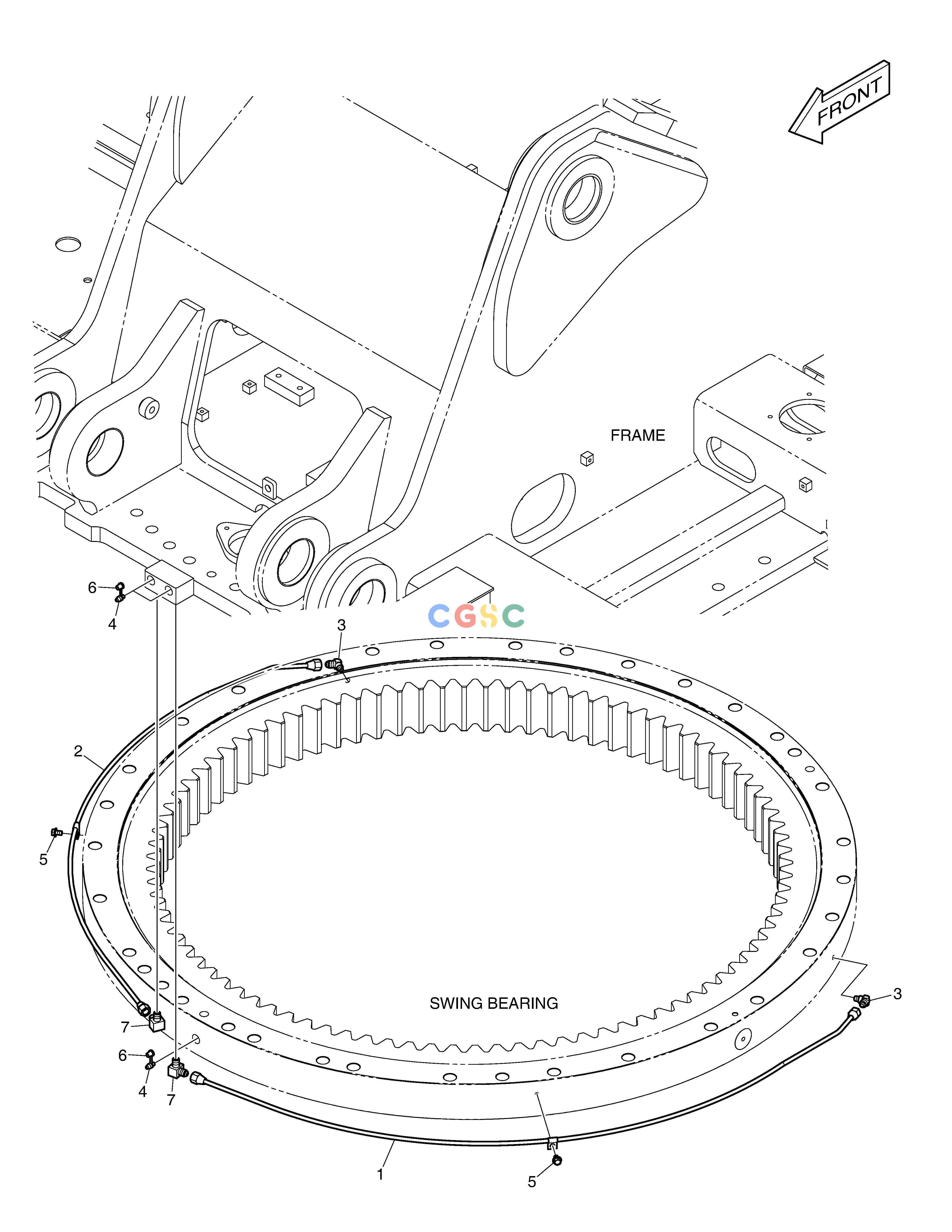 斗山零件查询LUBRICATION PIPING DX380LC-3(OCEANIA) Doosan parts catalog online