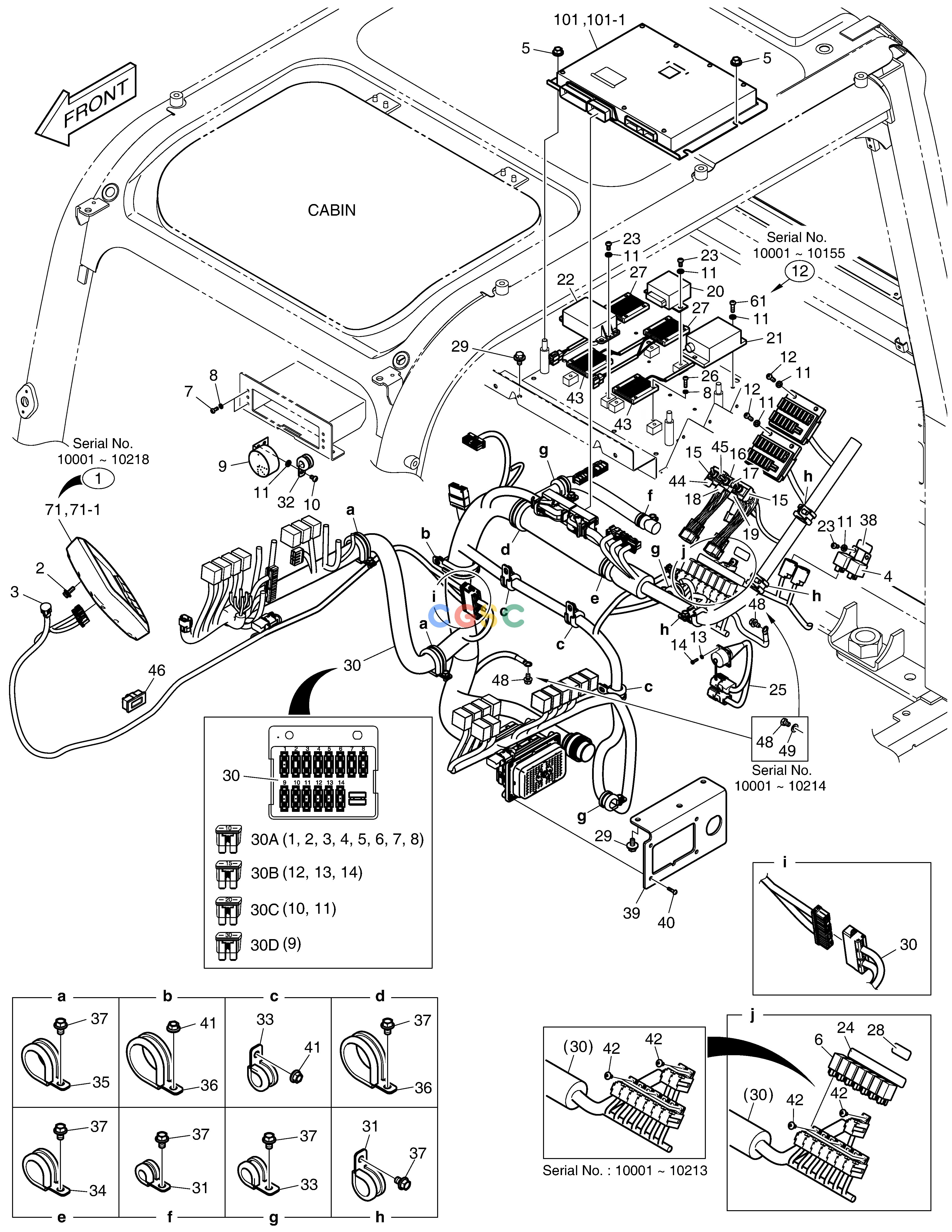 斗山零件查询ELECTRIC PARTS - CABIN DX380LC-3(OCEANIA) Doosan parts catalog online
