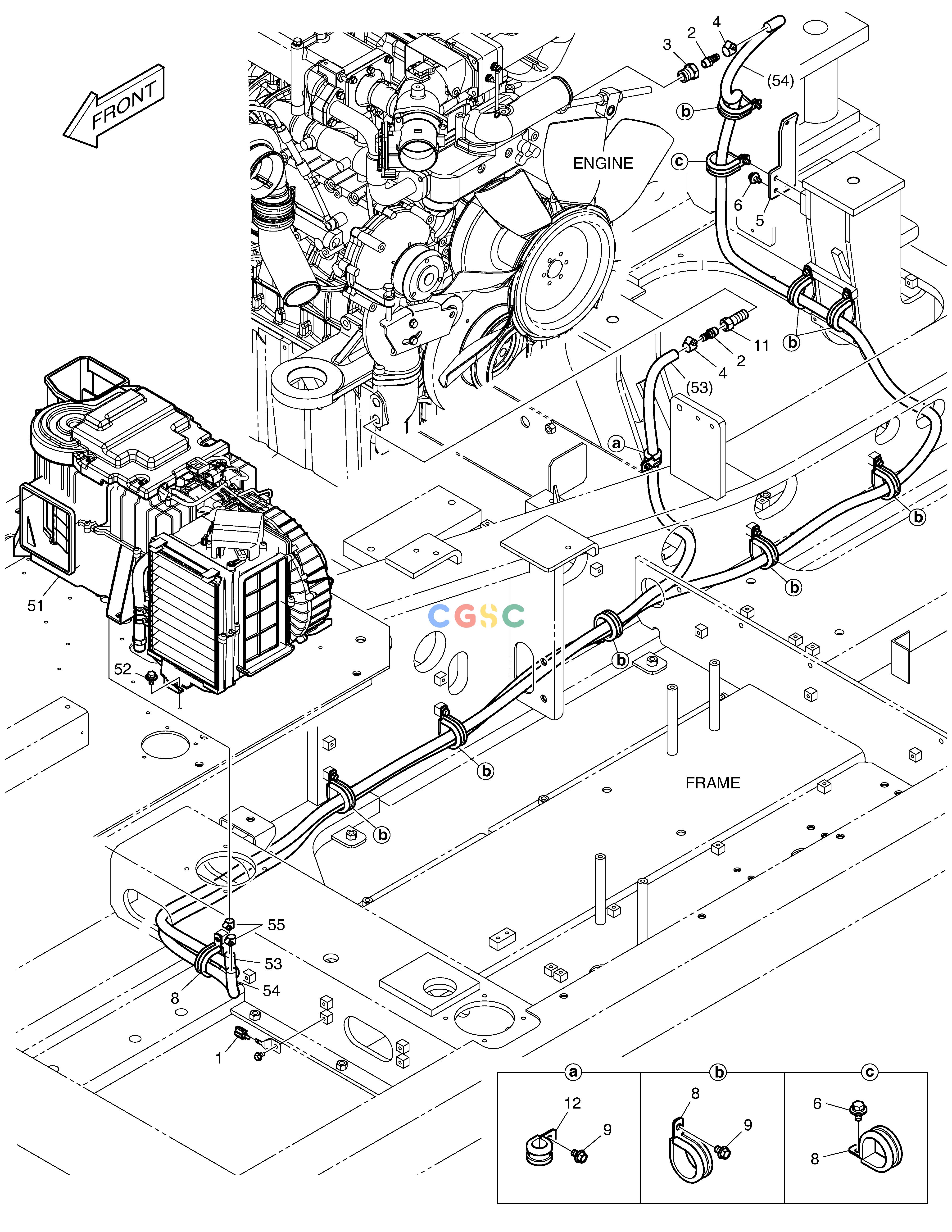 斗山零件查询AIRCONDITIONER(1) DX380LC-3(OCEANIA) Doosan parts catalog online