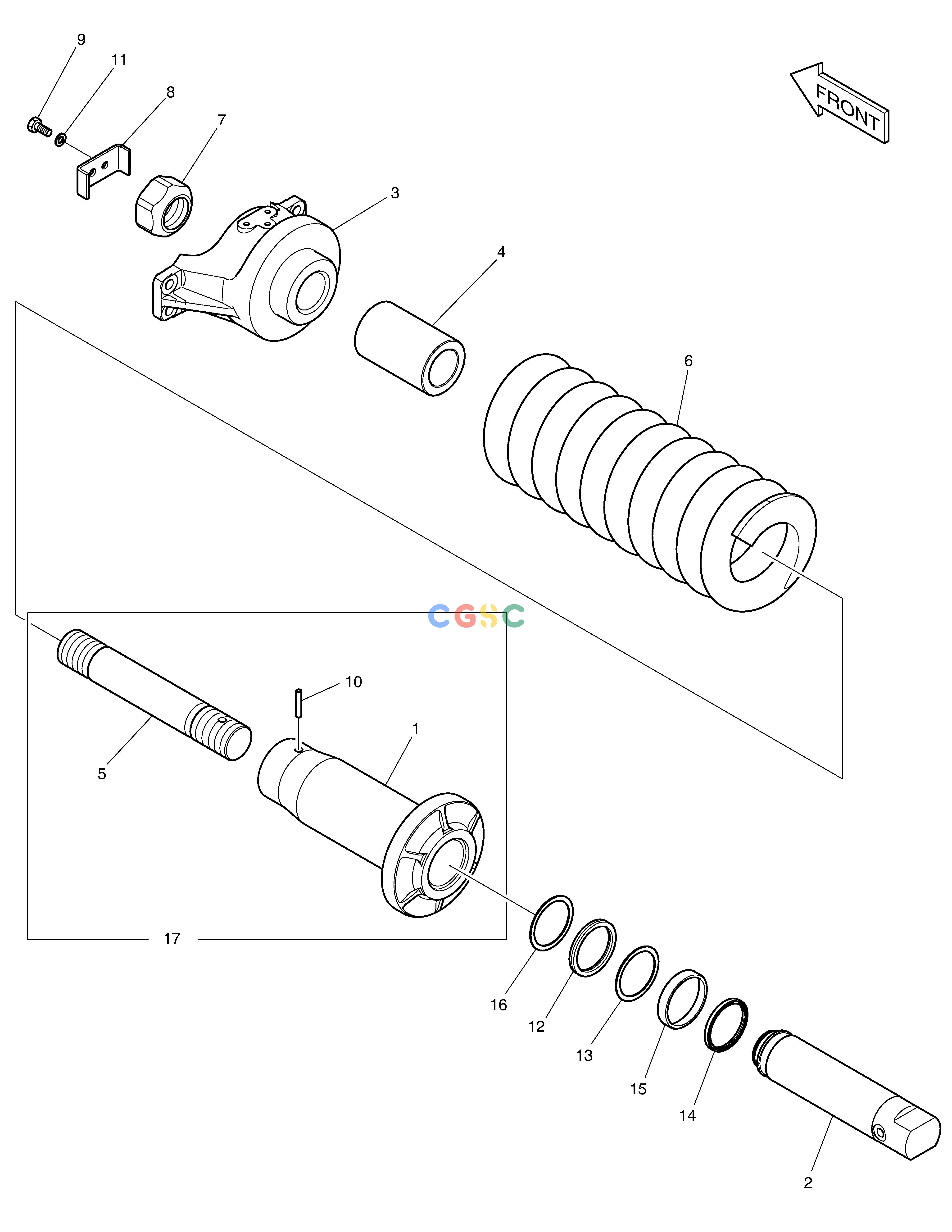 斗山零件查询TRACK SPRING DX380LC-3(OCEANIA) Doosan parts catalog online