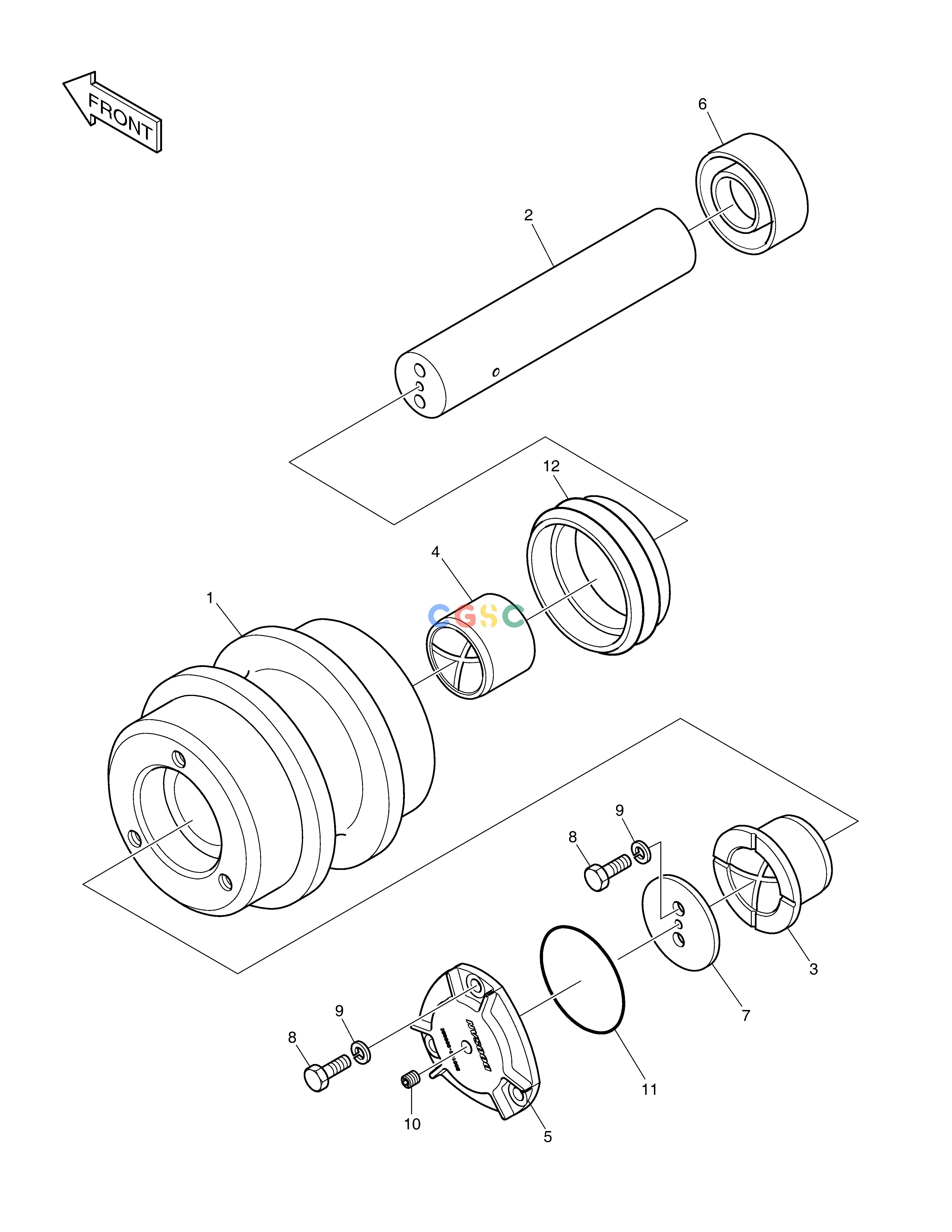 斗山零件查询UPPER ROLLER DX380LC-3(OCEANIA) Doosan parts catalog online