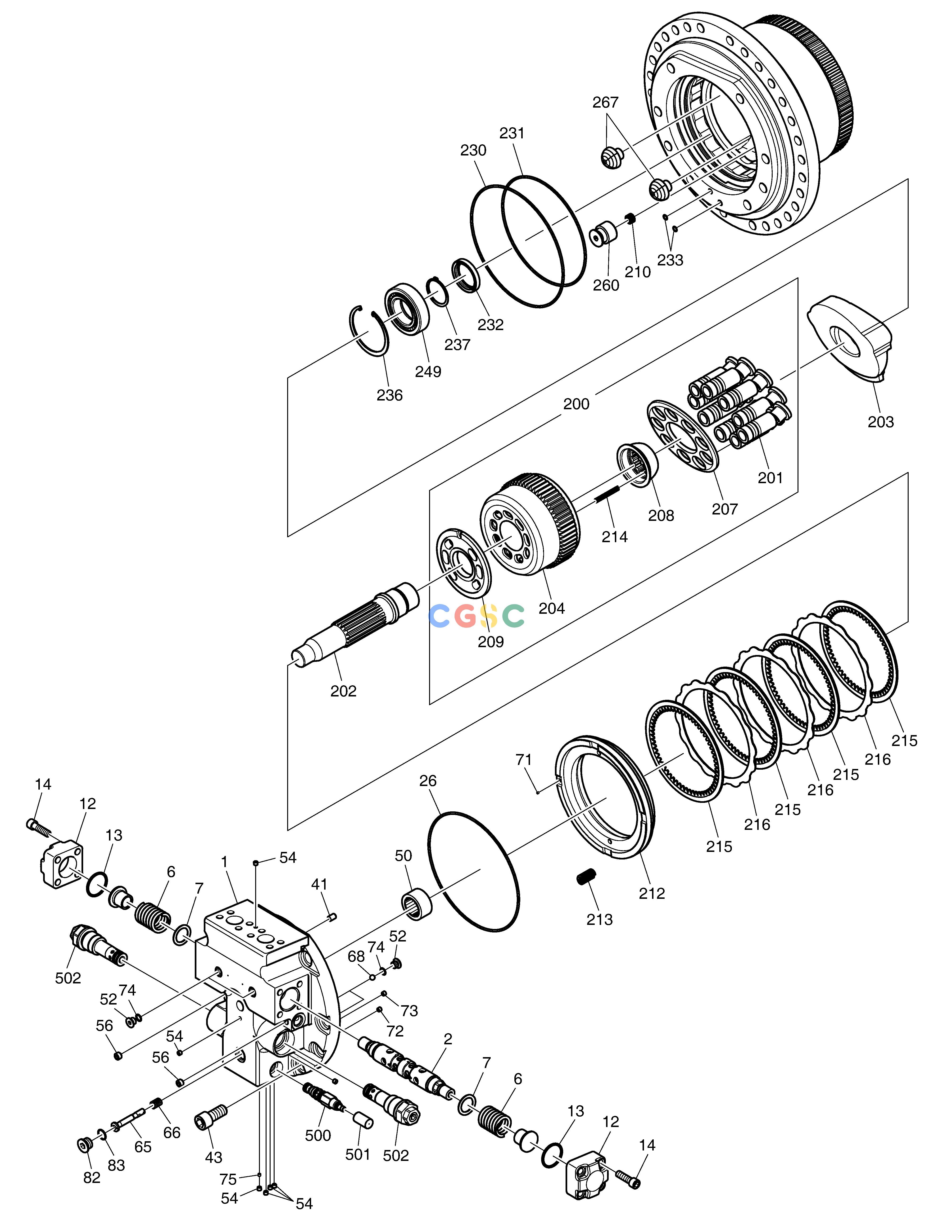 斗山零件查询TRAVEL MOTOR DX380LC-3(OCEANIA) Doosan parts catalog online