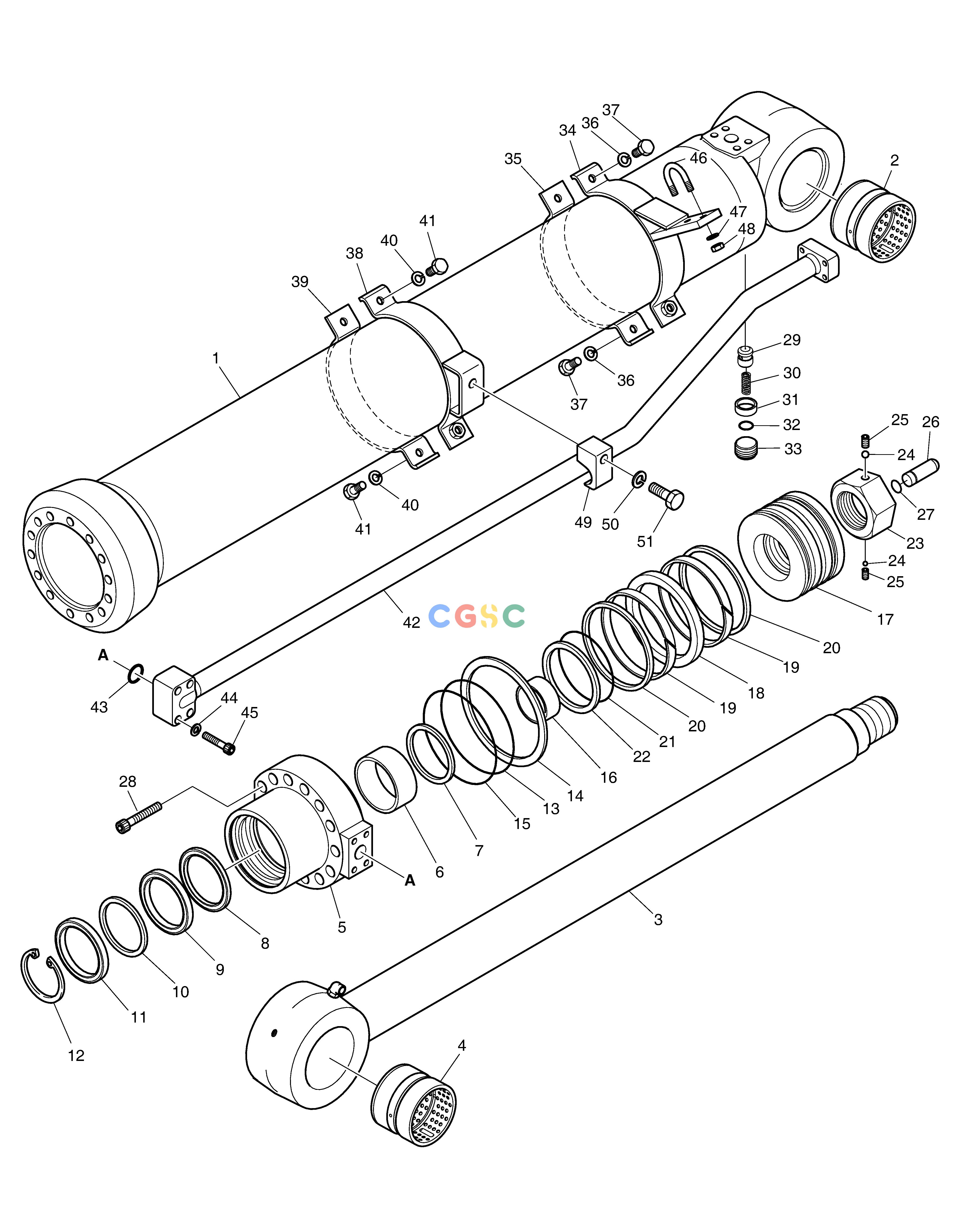 斗山零件查询ARM CYLINDER DX380LC-3(OCEANIA) Doosan parts catalog online