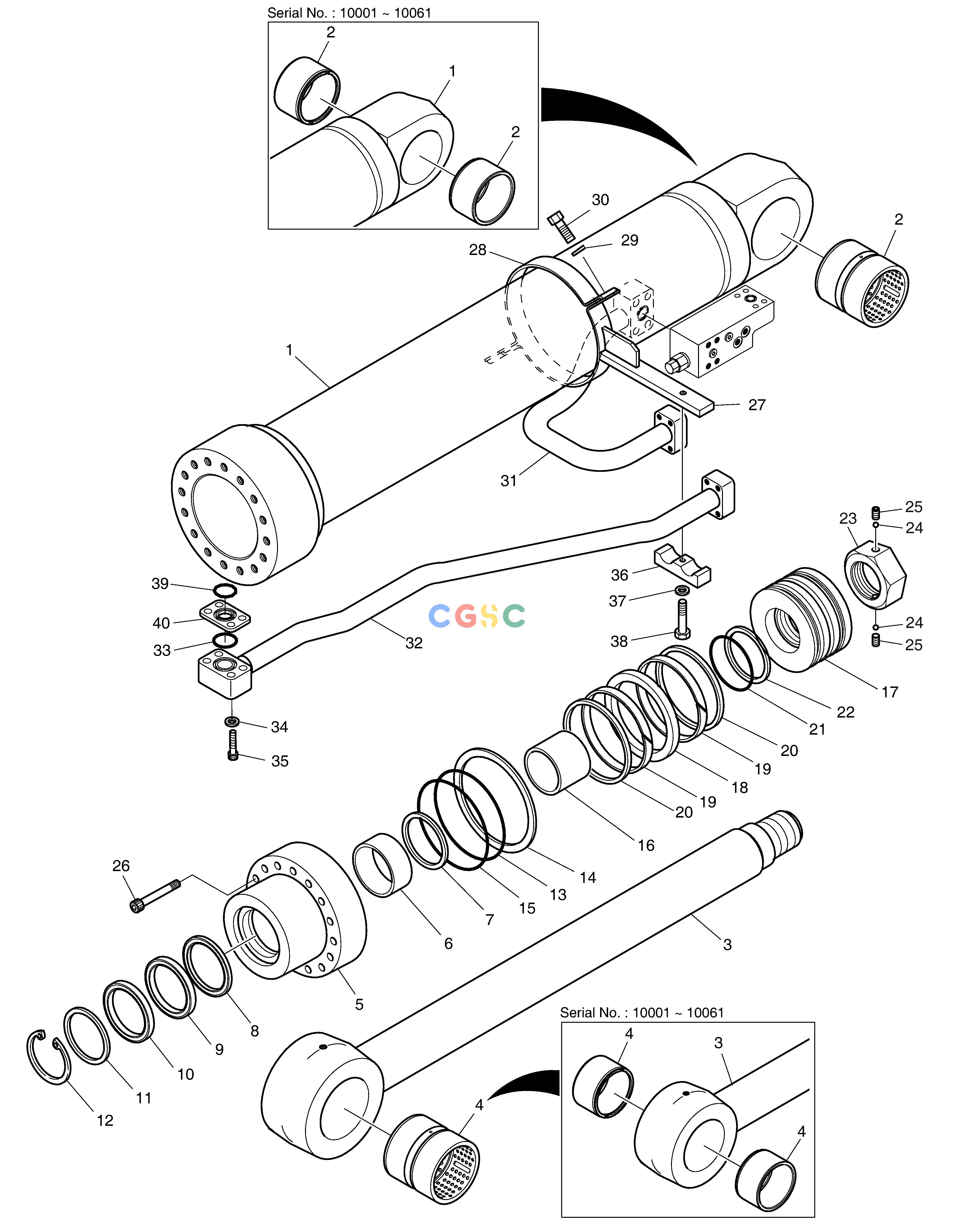 斗山零件查询BOOM CYLINDER(R.H)-LOCK VALVE DX380LC-3(OCEANIA) Doosan parts catalog online