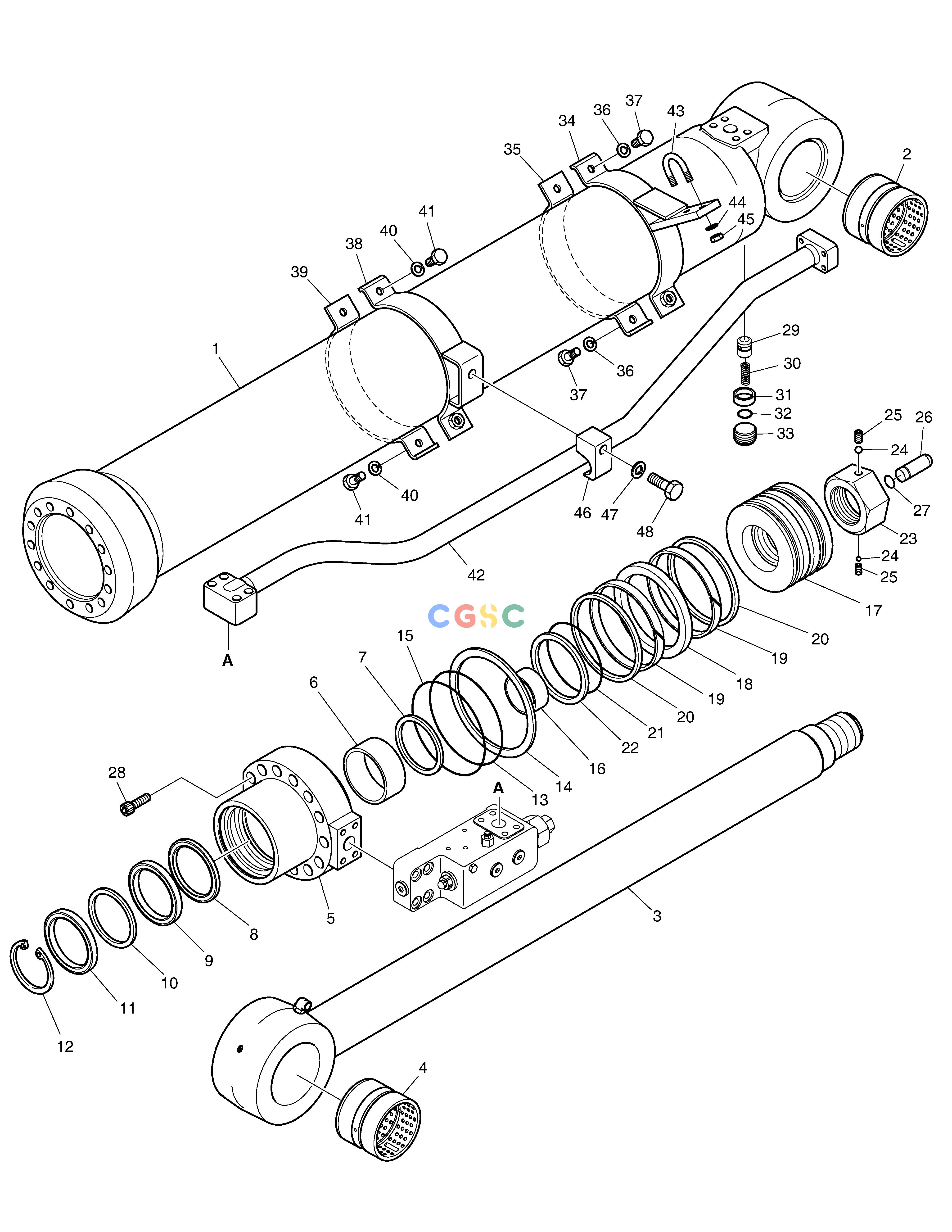 斗山零件查询ARM CYLINDER-LOCK VALVE DX380LC-3(OCEANIA) Doosan parts catalog online