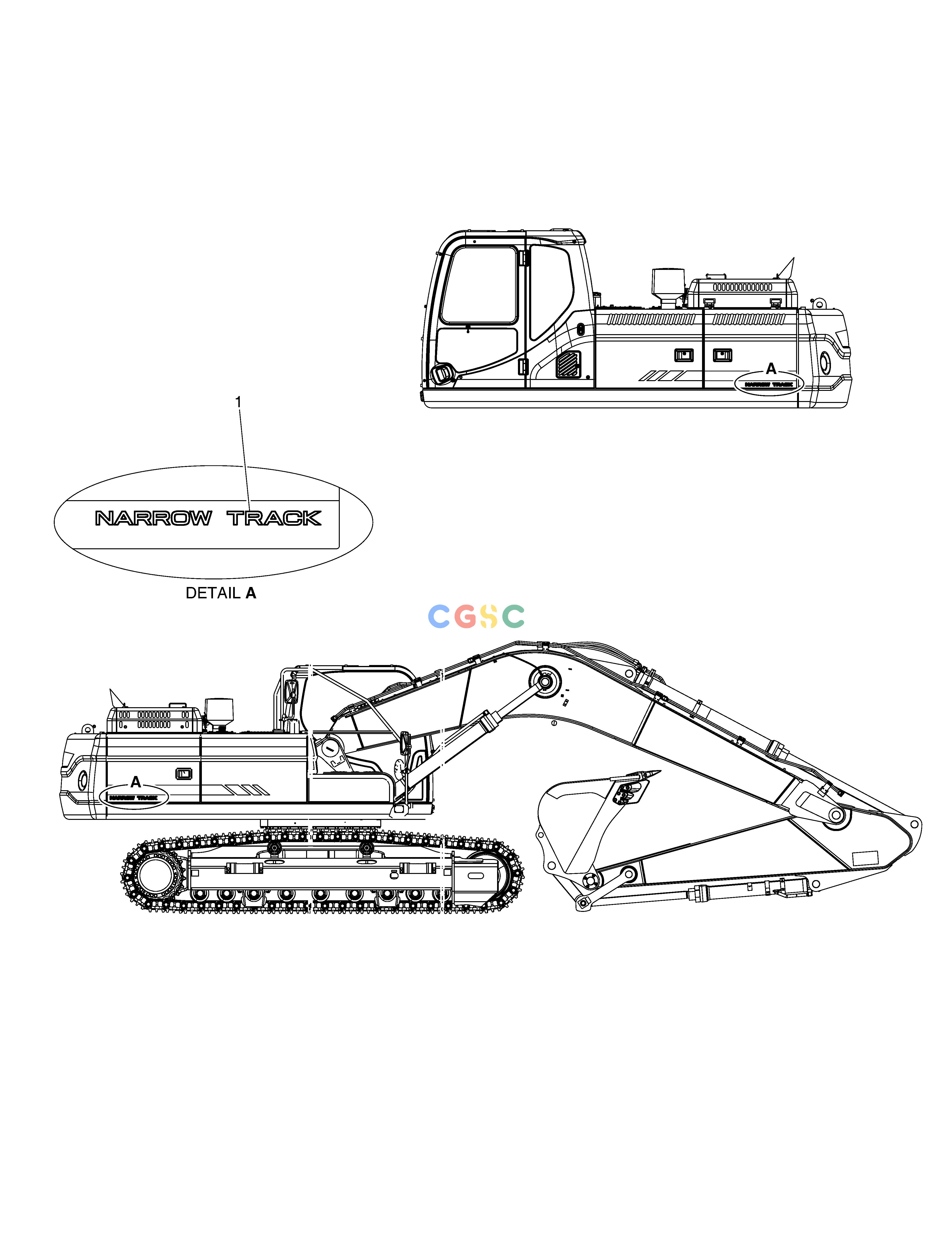 斗山零件查询DECAL - NARROW DX380LC-3(OCEANIA) Doosan parts catalog online