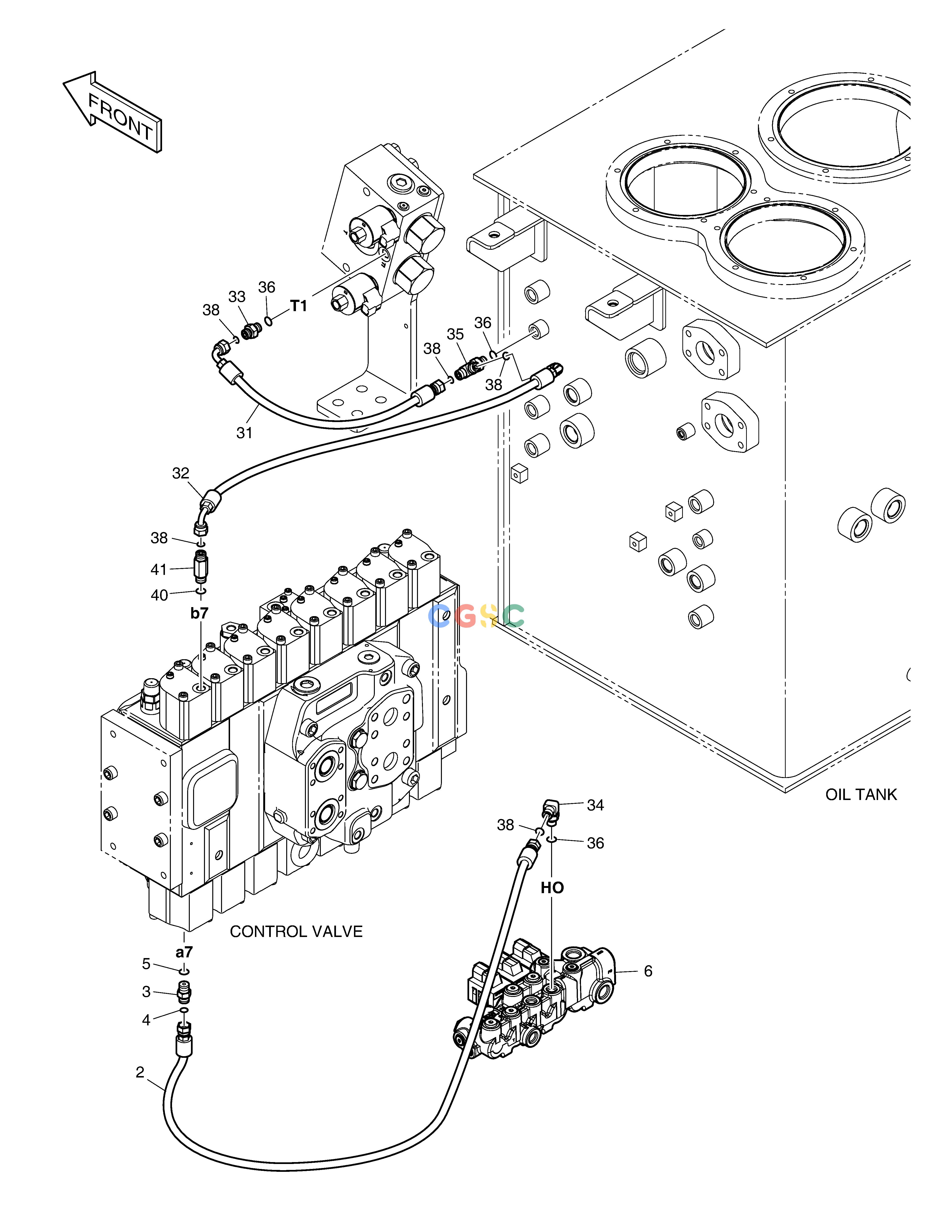 斗山零件查询PILOT PIPING - ONE & TWO WAY DX380LC-3(OCEANIA) Doosan parts catalog online