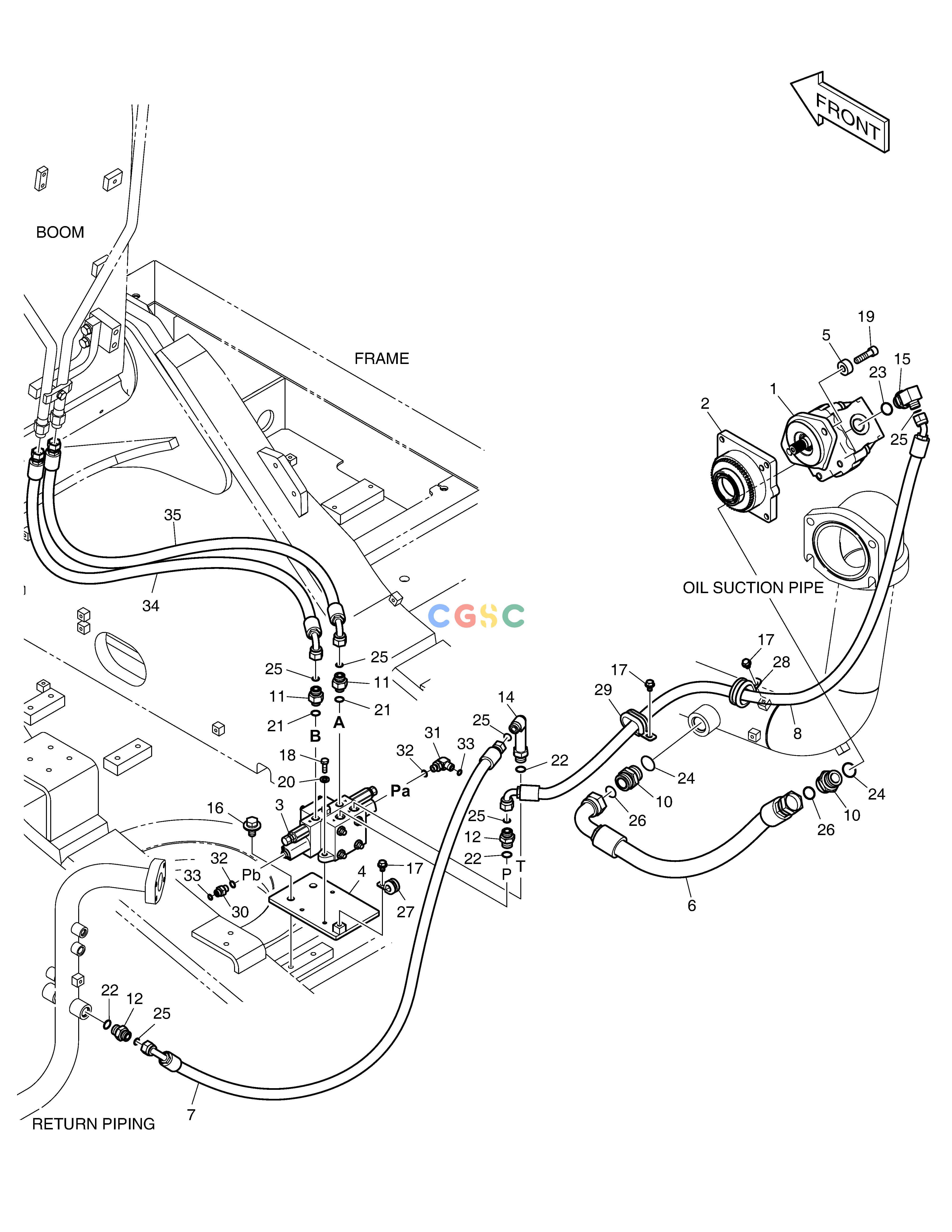 斗山零件查询MAIN PIPING-ROTATING DX380LC-3(OCEANIA) Doosan parts catalog online