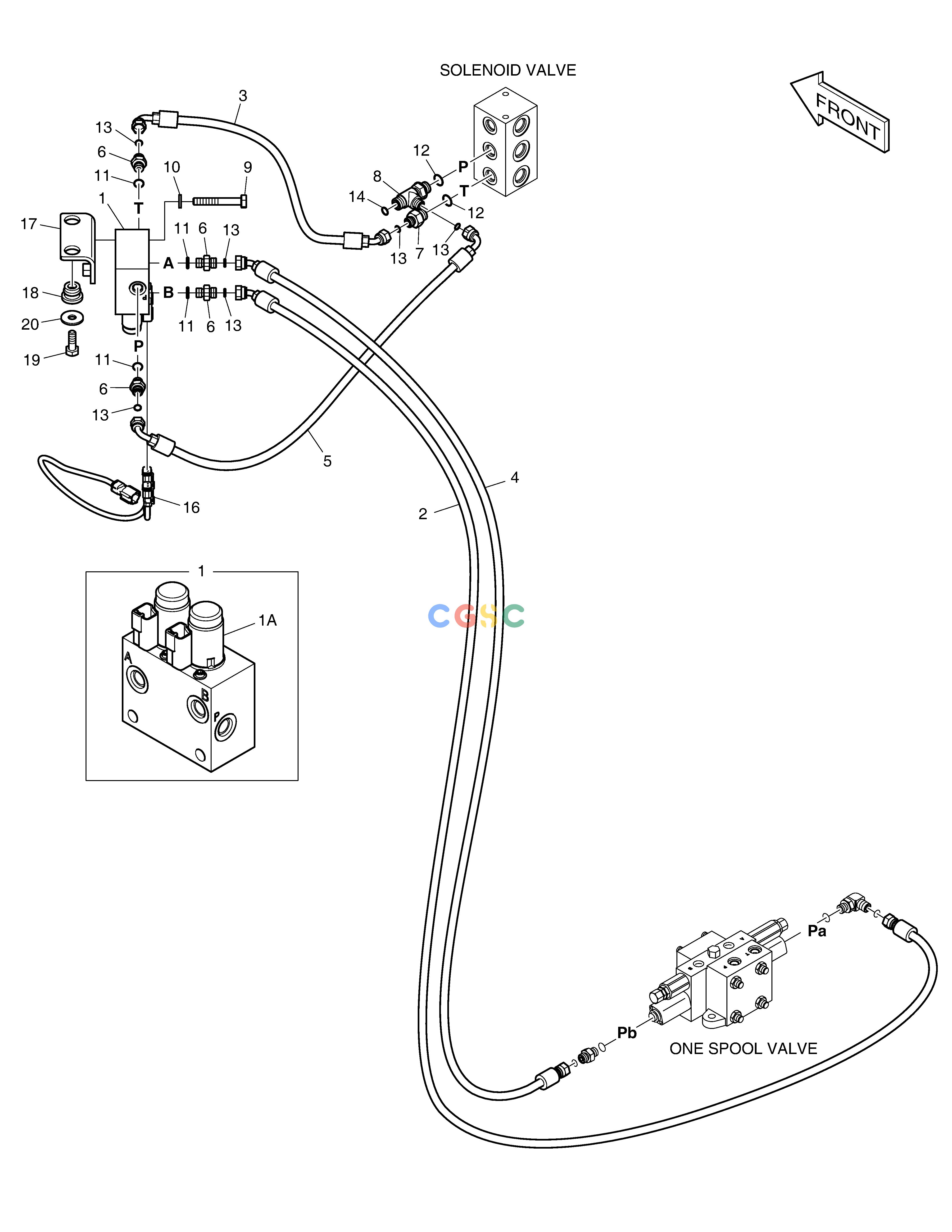 斗山零件查询PILOT PIPING - ROTATING DX380LC-3(OCEANIA) Doosan parts catalog online