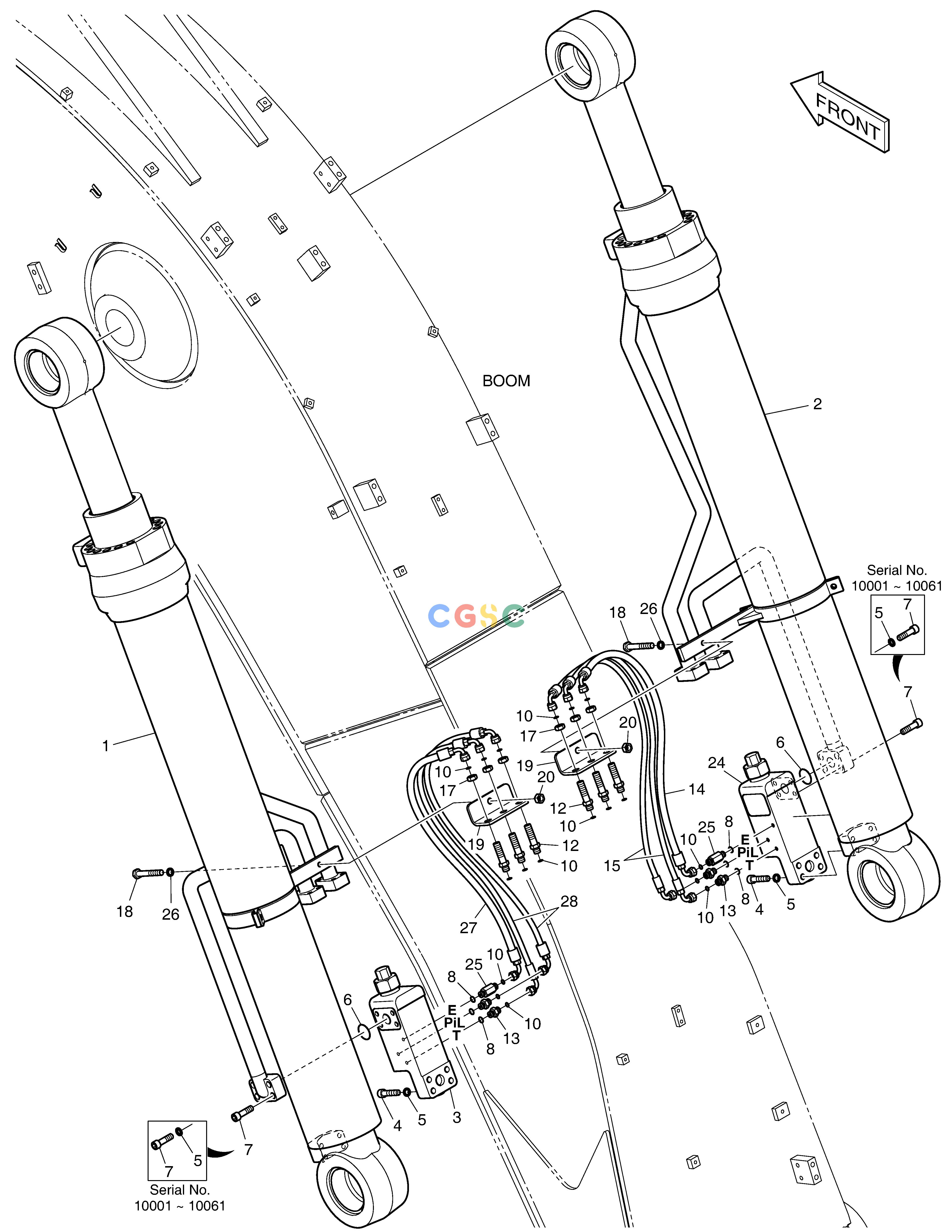 斗山零件查询BOOM PIPING-LOCK VALVE DX380LC-3(OCEANIA) Doosan parts catalog online