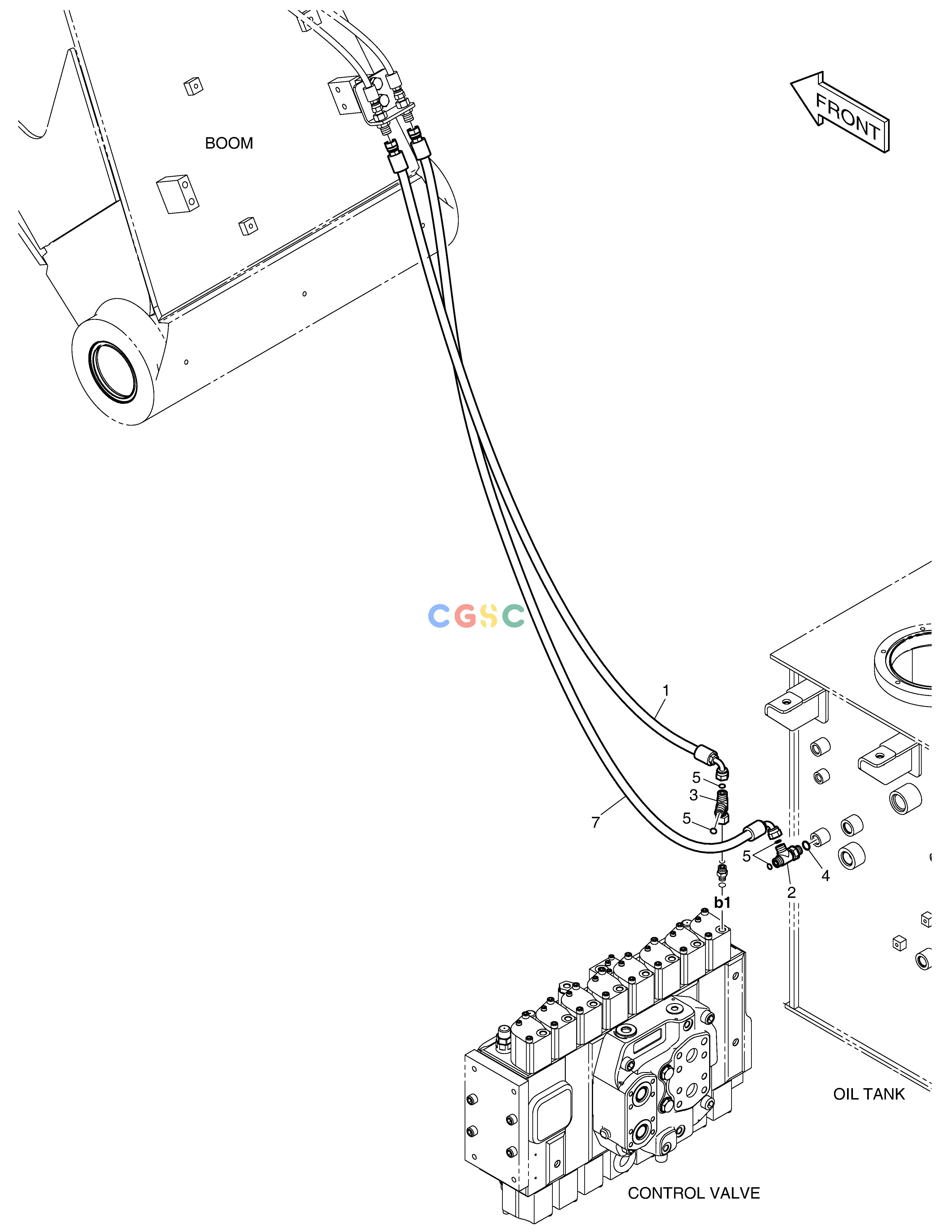 斗山零件查询PILOT PIPING-ARM LOCK V/V DX380LC-3(OCEANIA) Doosan parts catalog online