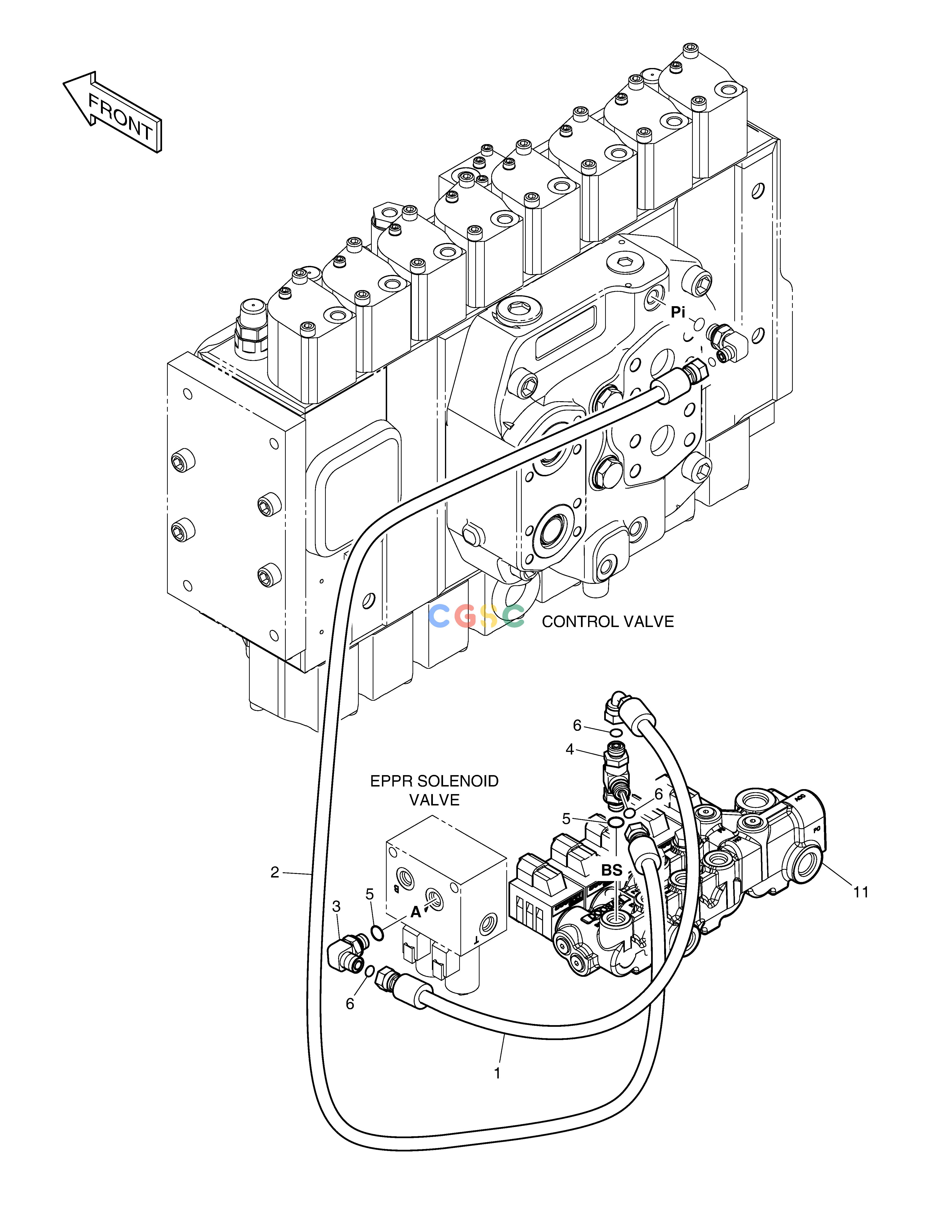 斗山零件查询PILOT PIPING - TWO PUMP DX380LC-3(OCEANIA) Doosan parts catalog online