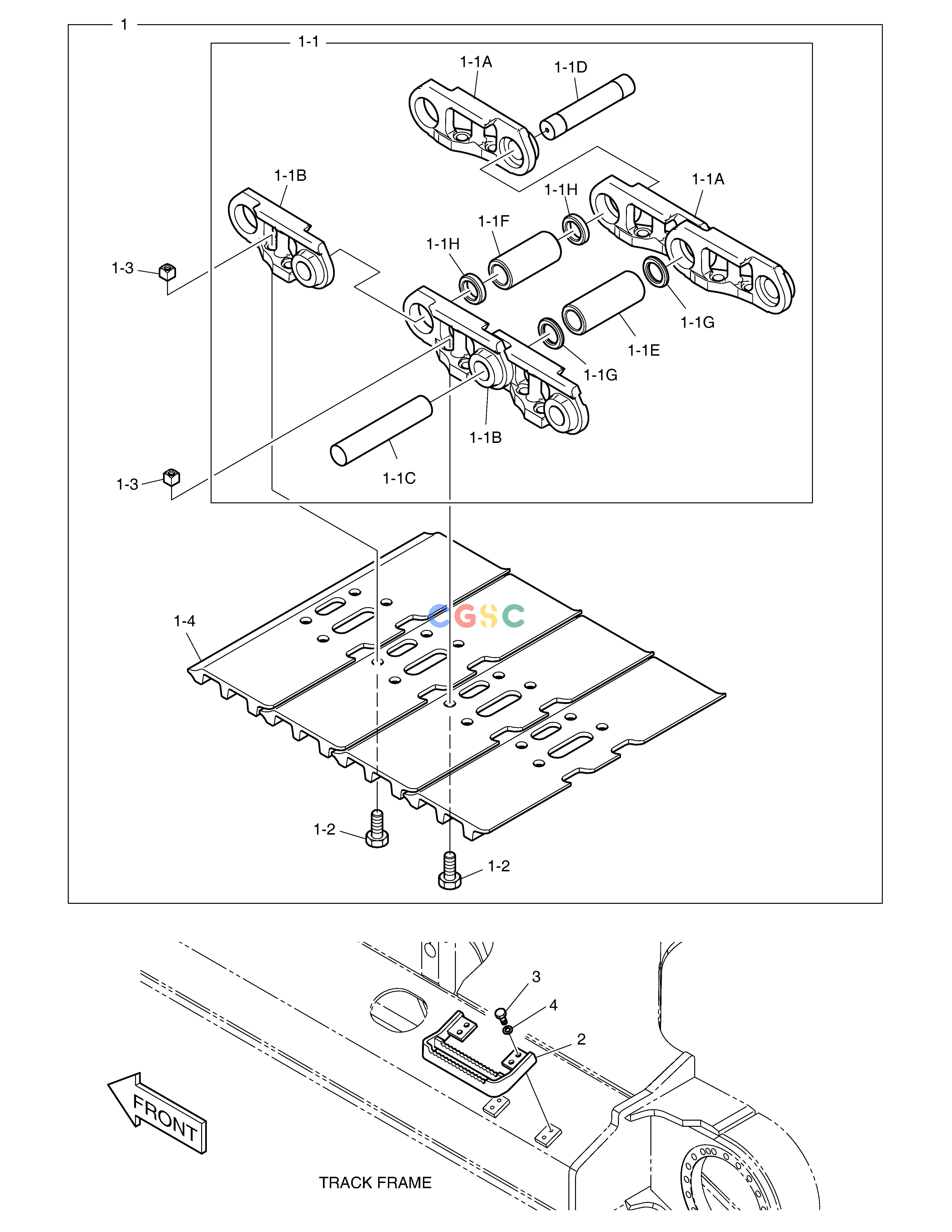 斗山零件查询TRACK SHOE ASS'Y - 750G DX380LC-3(OCEANIA) Doosan parts catalog online