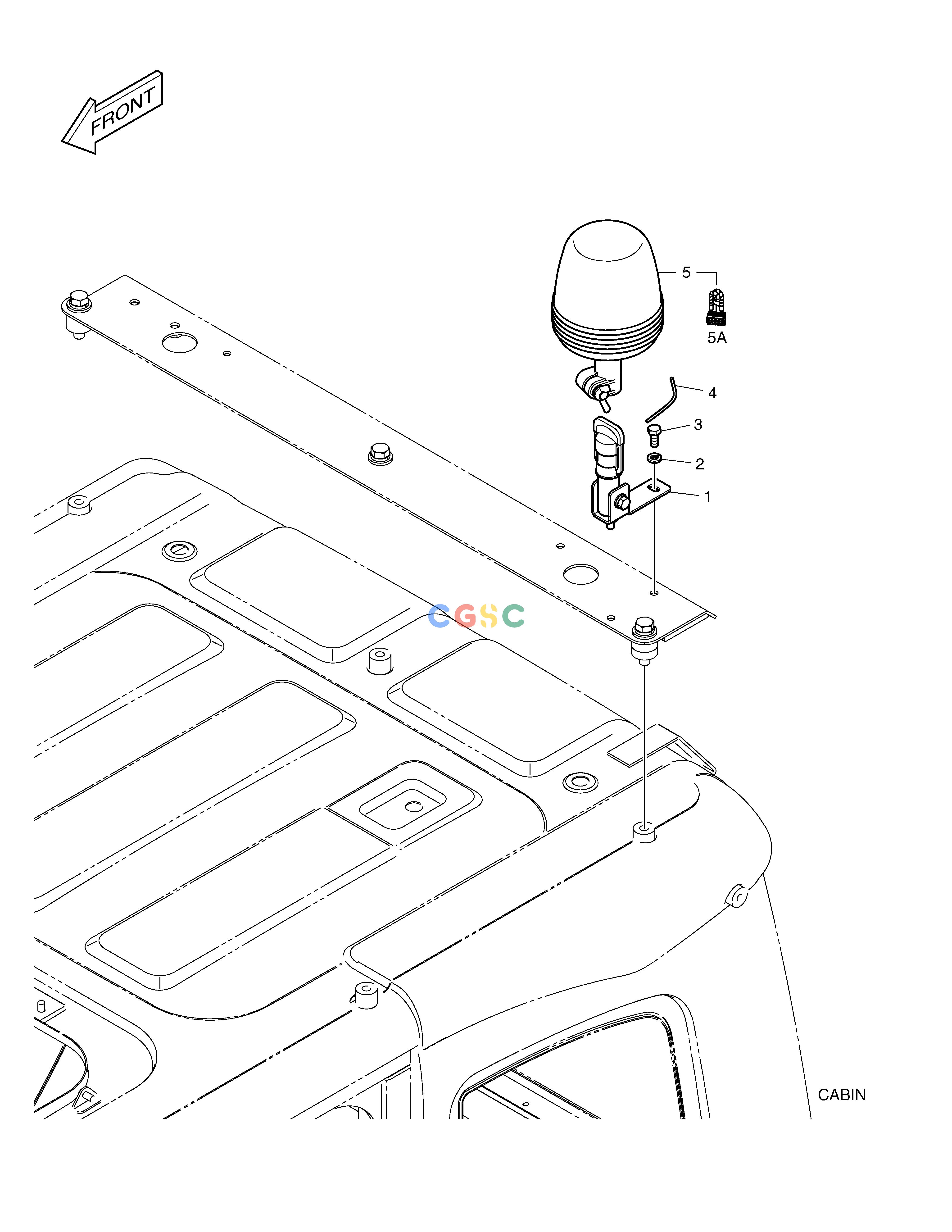 斗山零件查询ROTATING BEACON - WITH LAMP DX380LC-3(OCEANIA) Doosan parts catalog online