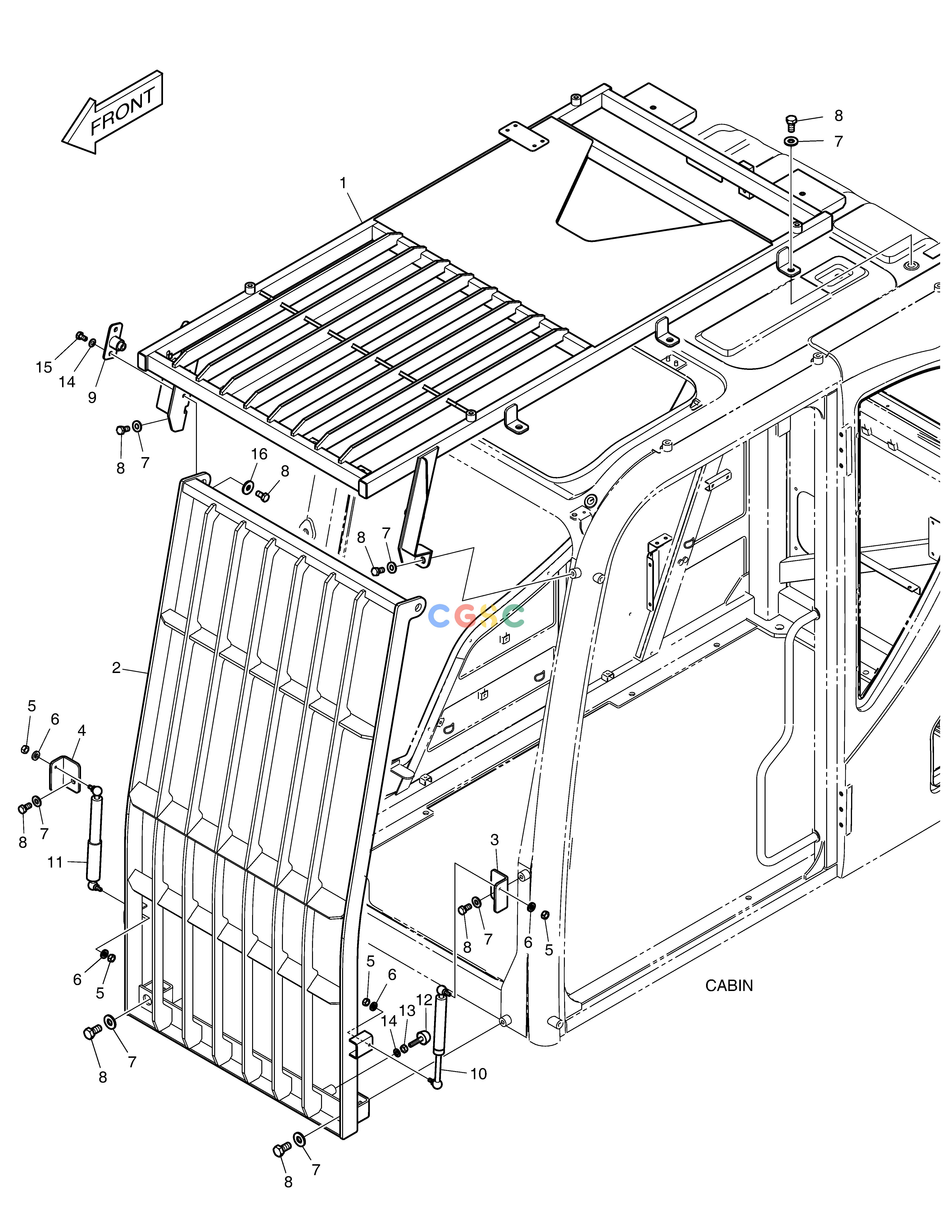 斗山零件查询FOGS GUARD DX380LC-3(OCEANIA) Doosan parts catalog online