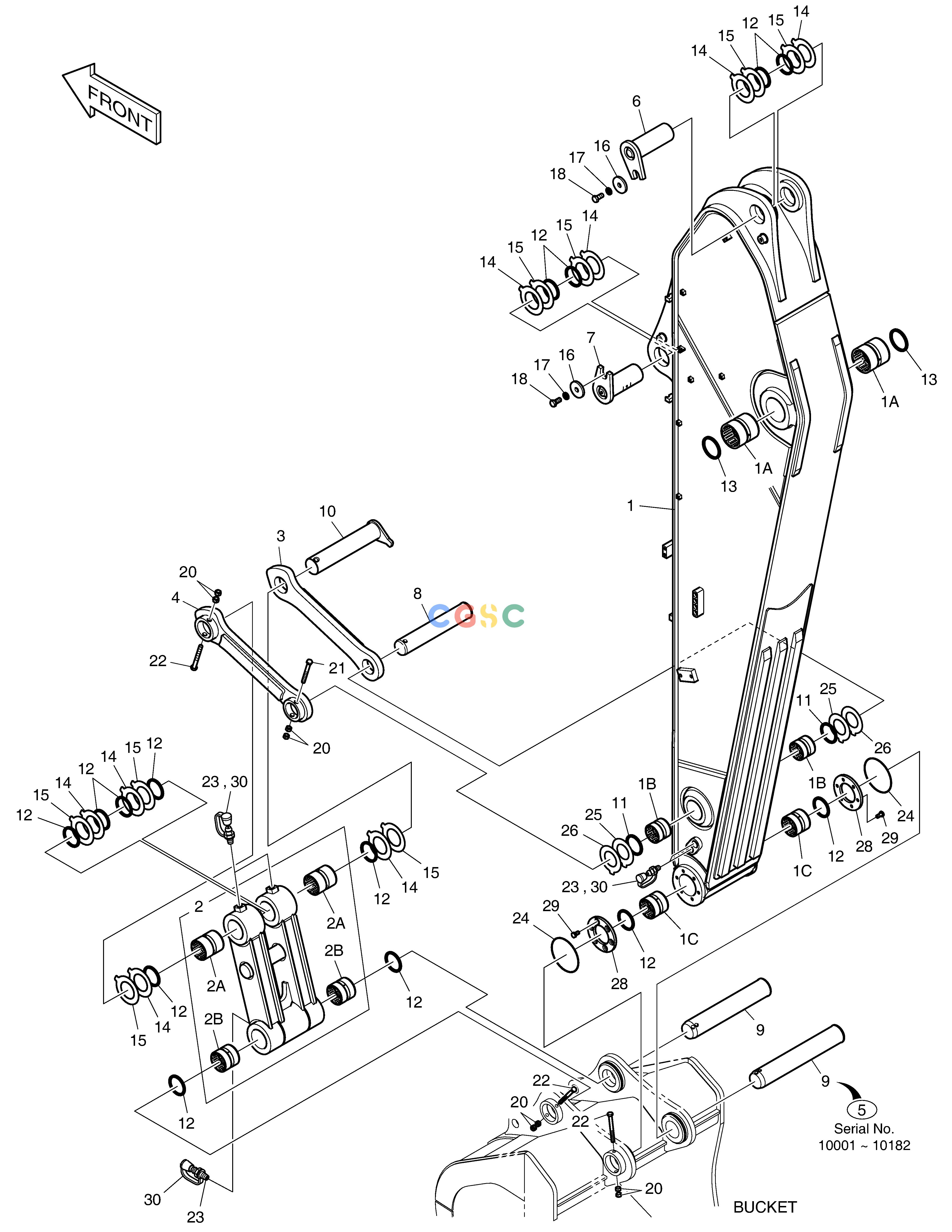 斗山零件查询ARM - 3.2m(HEAVY DUTY) DX380LC-3(OCEANIA) Doosan parts catalog online