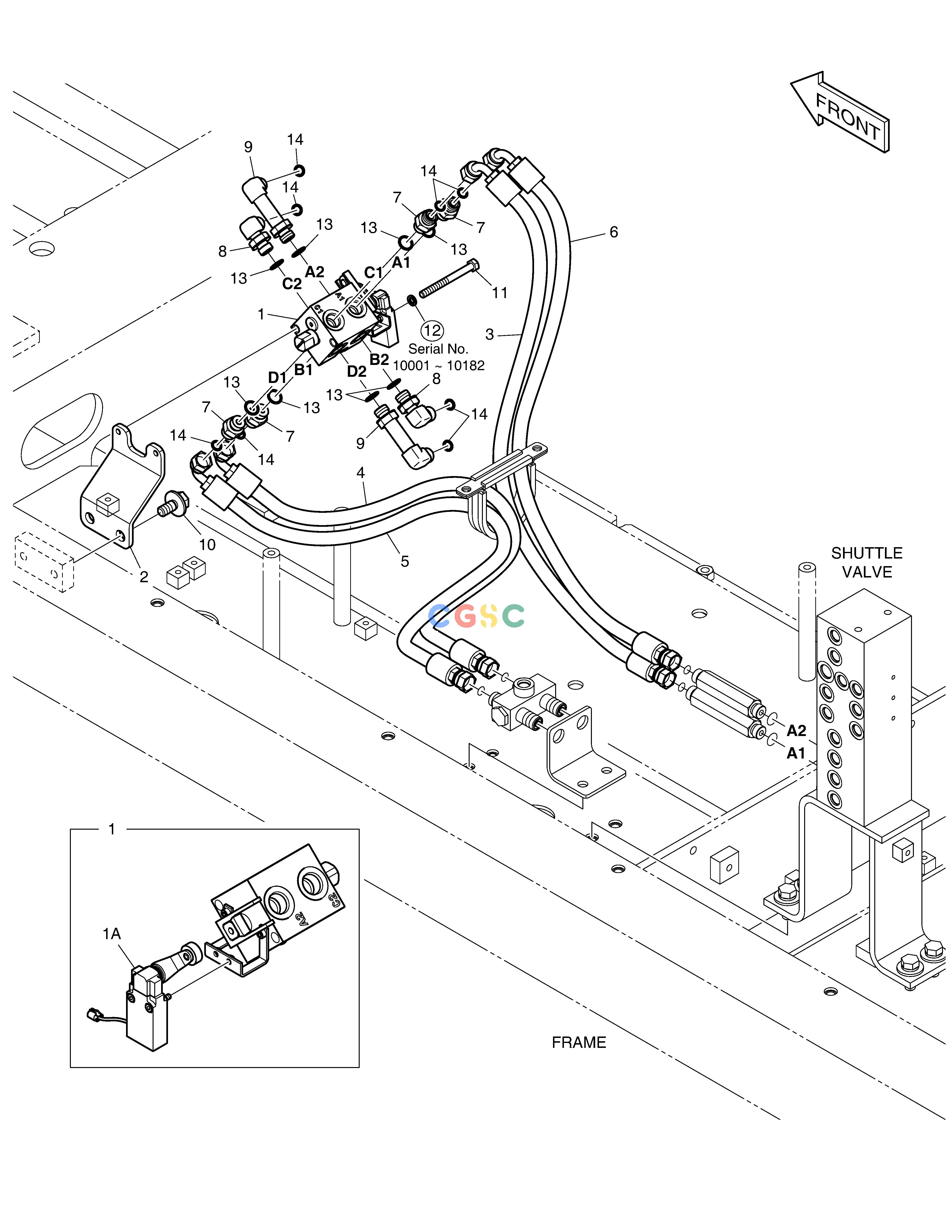 斗山零件查询PILOT PIPING - PATTERN CHANGE(1) DX380LC-3(OCEANIA) Doosan parts catalog online