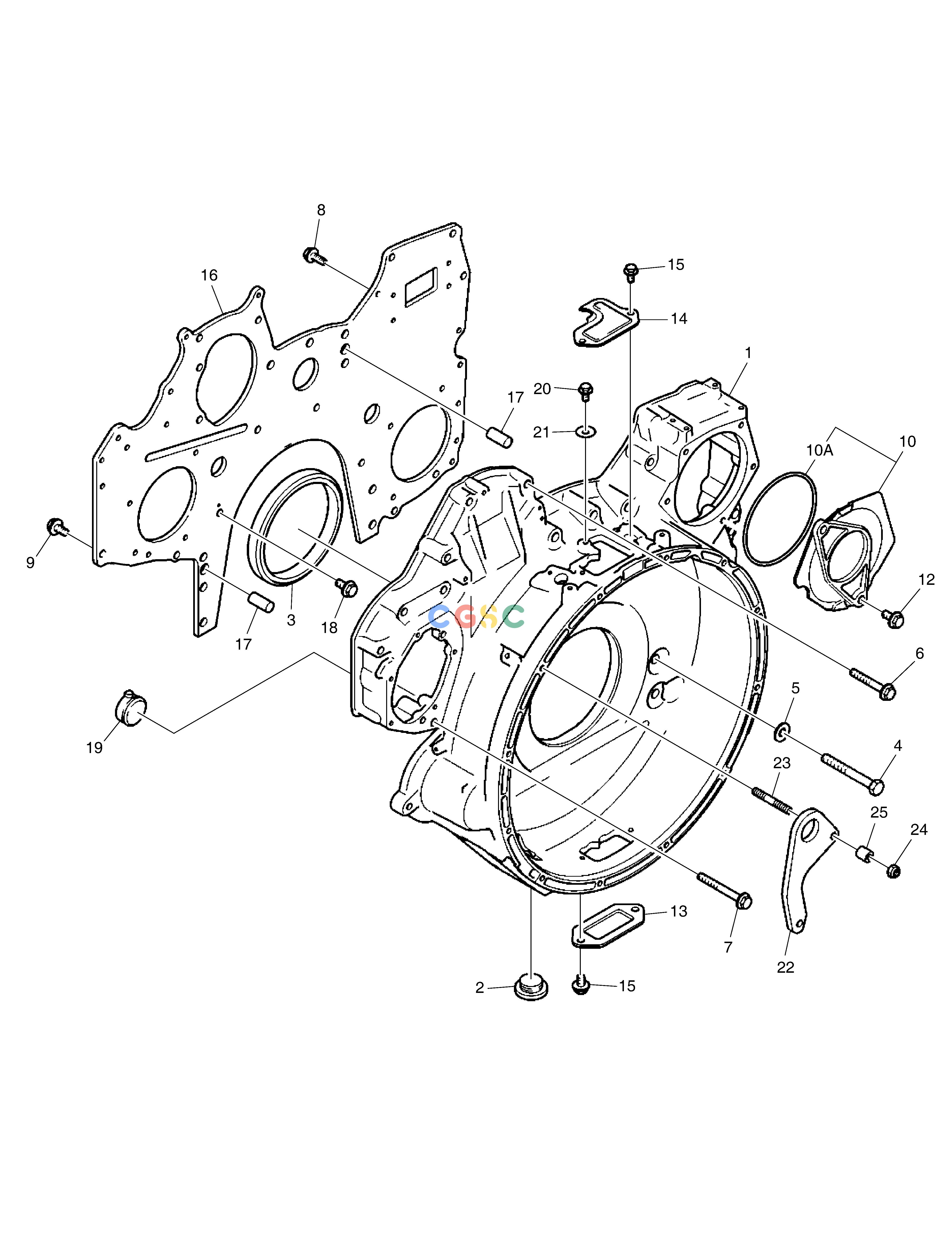 斗山零件查询FLYWHEEL HOUSING DX530LC-5(S/N:10001~10006) Doosan parts catalog online