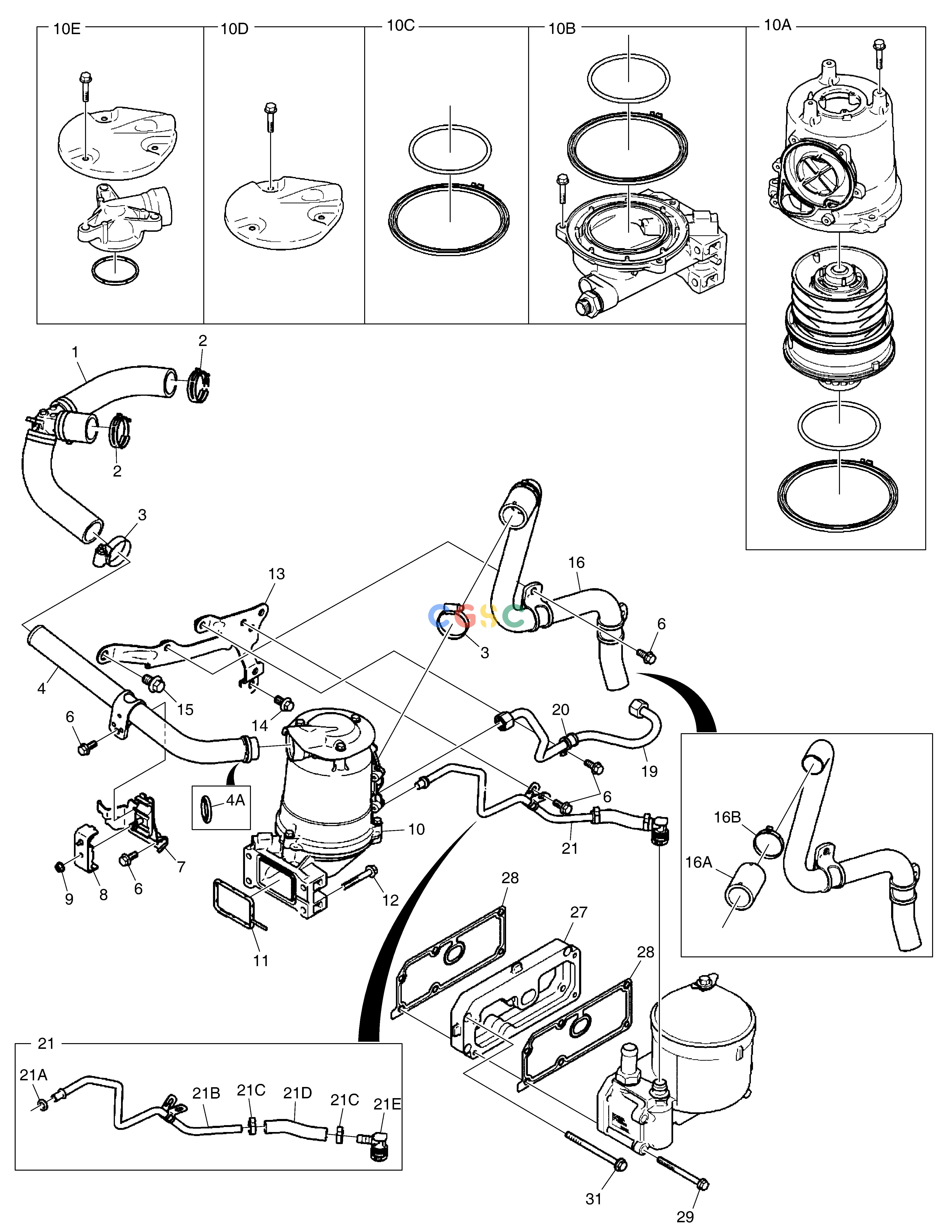 斗山零件查询BREATHER SYSTEM DX530LC-5(S/N:10001~10006) Doosan parts catalog online
