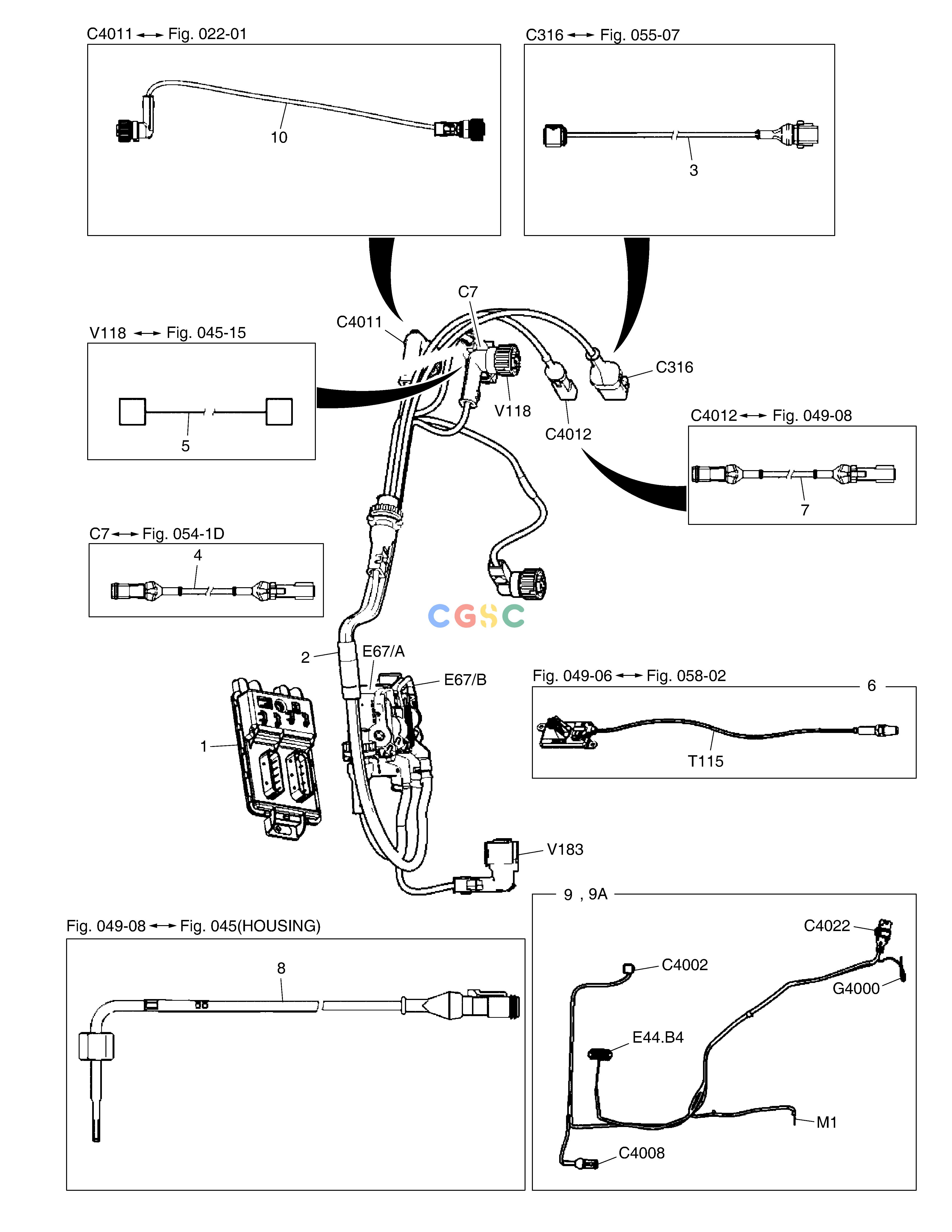 斗山零件查询WIRE HARNESS DX530LC-5(S/N:10001~10006) Doosan parts catalog online