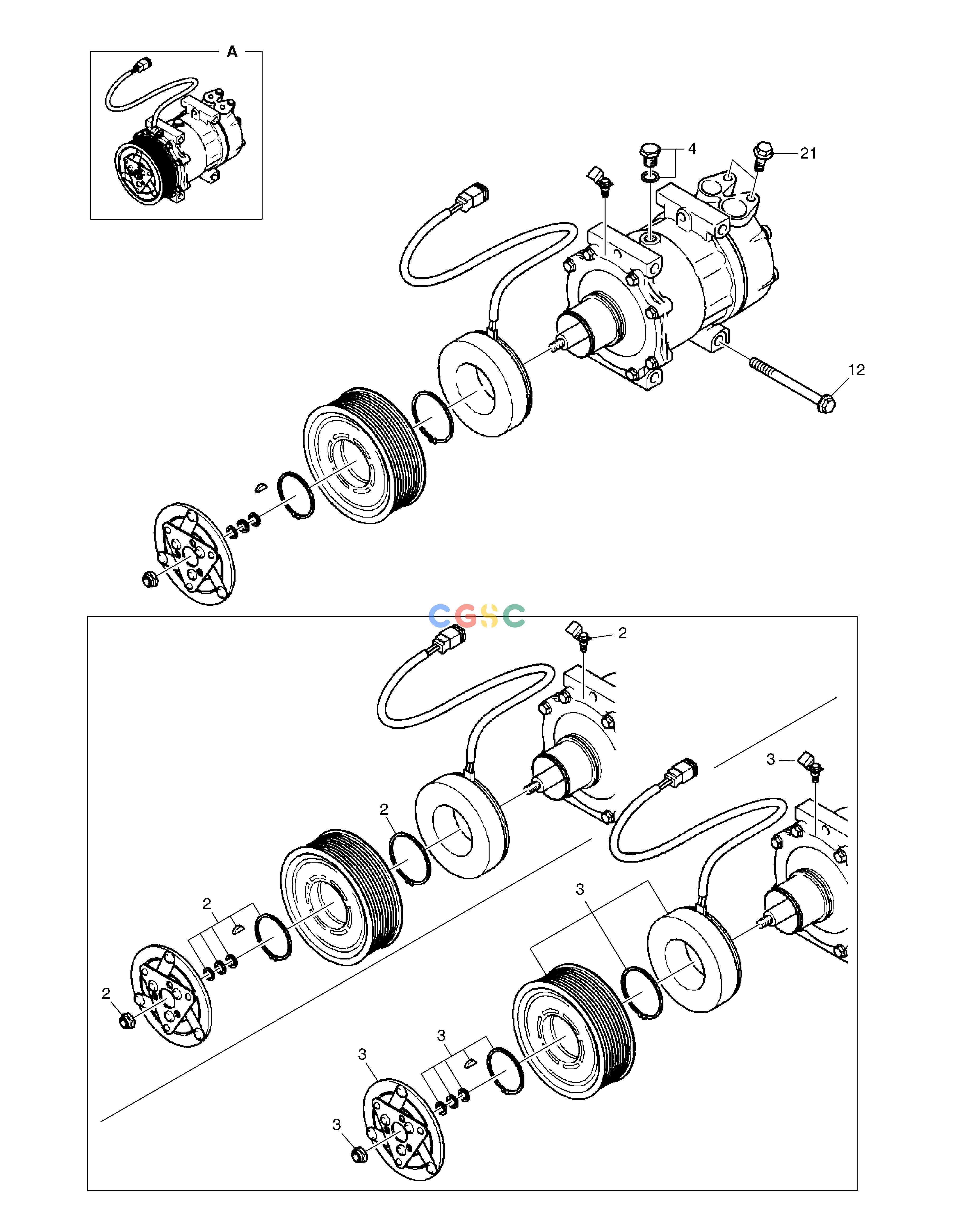 斗山零件查询AIR CONDITIONER DX530LC-5(S/N:10001~10006) Doosan parts catalog online