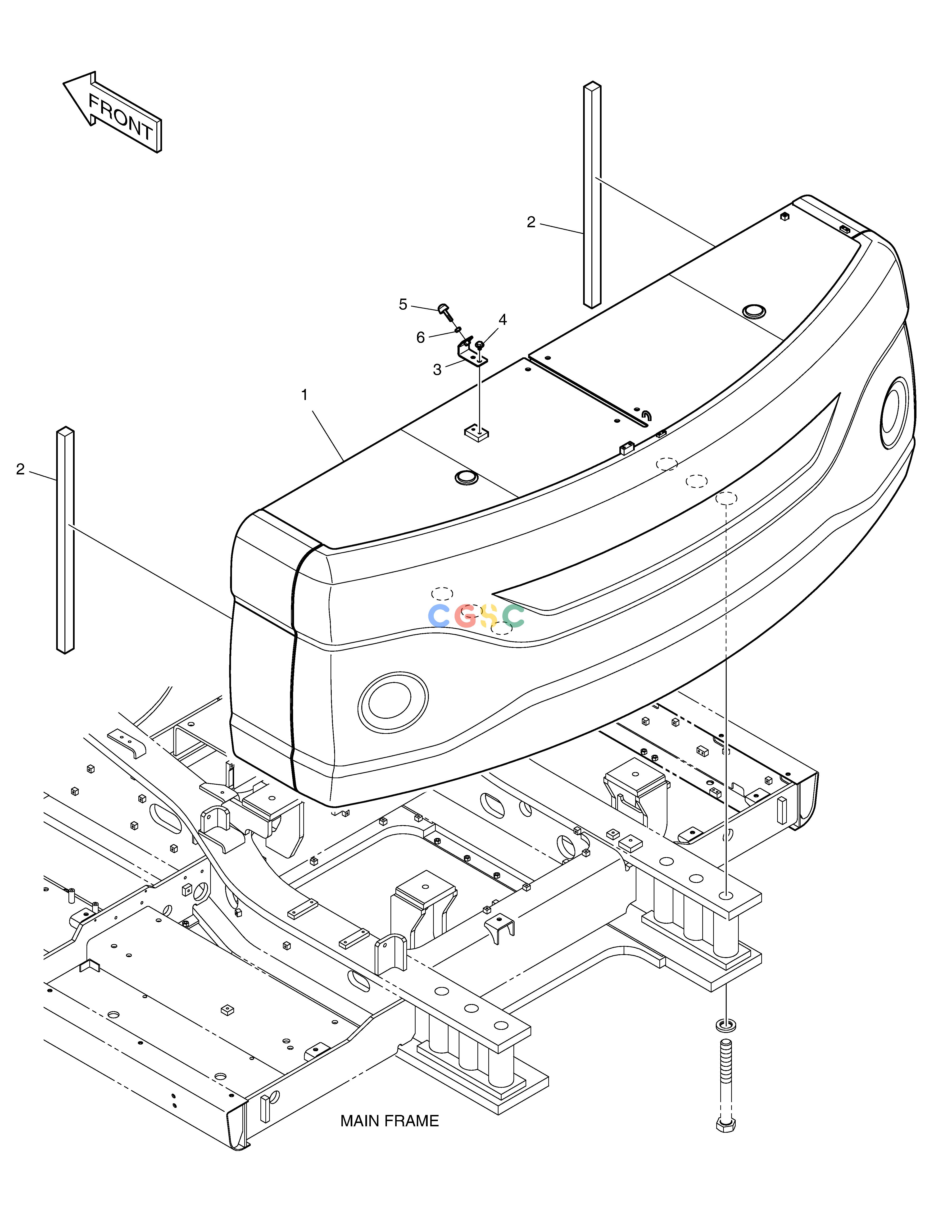 斗山零件查询COUNTER WEIGHT - 11.1 TON DX530LC-5(S/N:10001~10006) Doosan parts catalog online