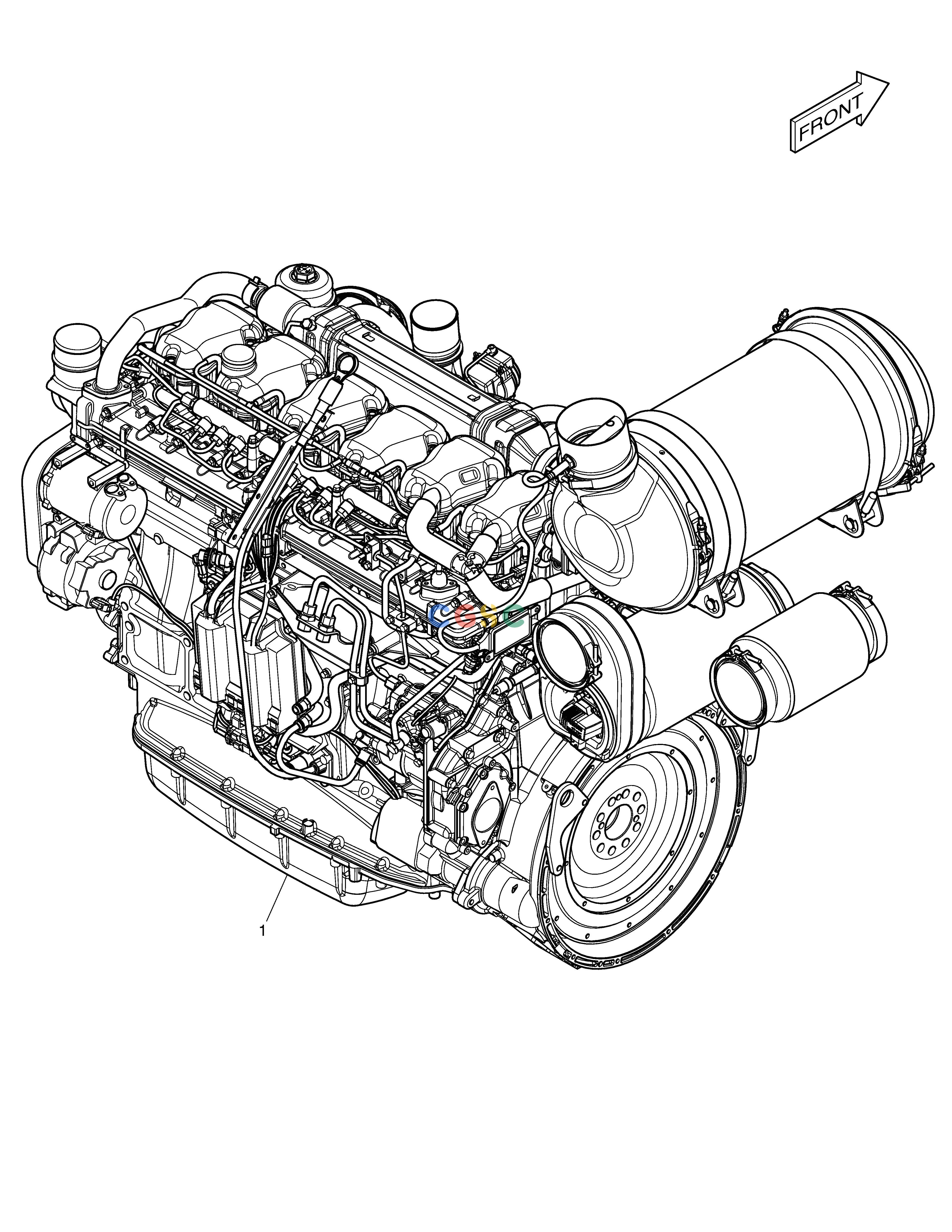 斗山零件查询ENGINE (US) DX530LC-5(S/N:10001~10006) Doosan parts catalog online