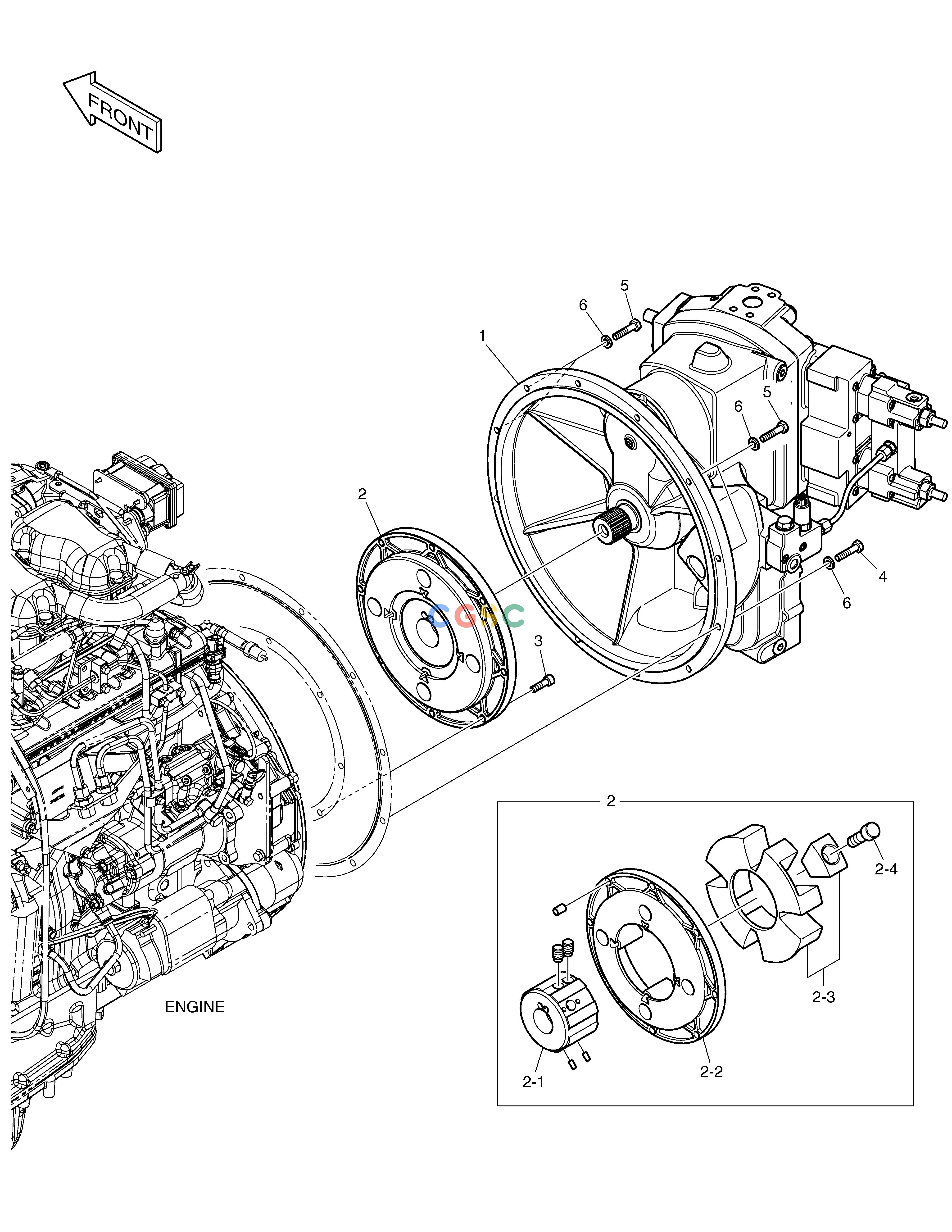 斗山零件查询PUMP MOUNTING DX530LC-5(S/N:10001~10006) Doosan parts catalog online